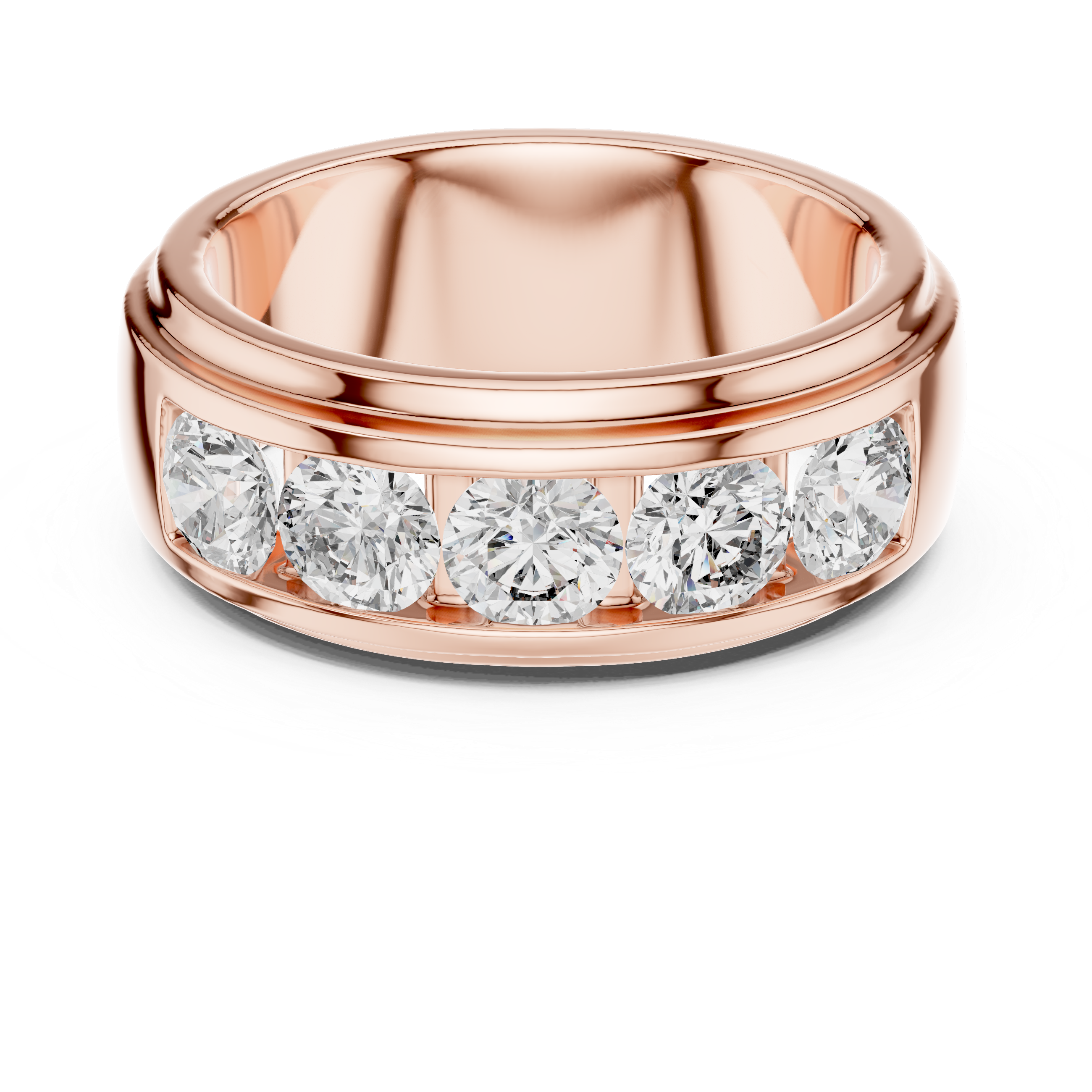 Diamond Channel Set Wedding Band
