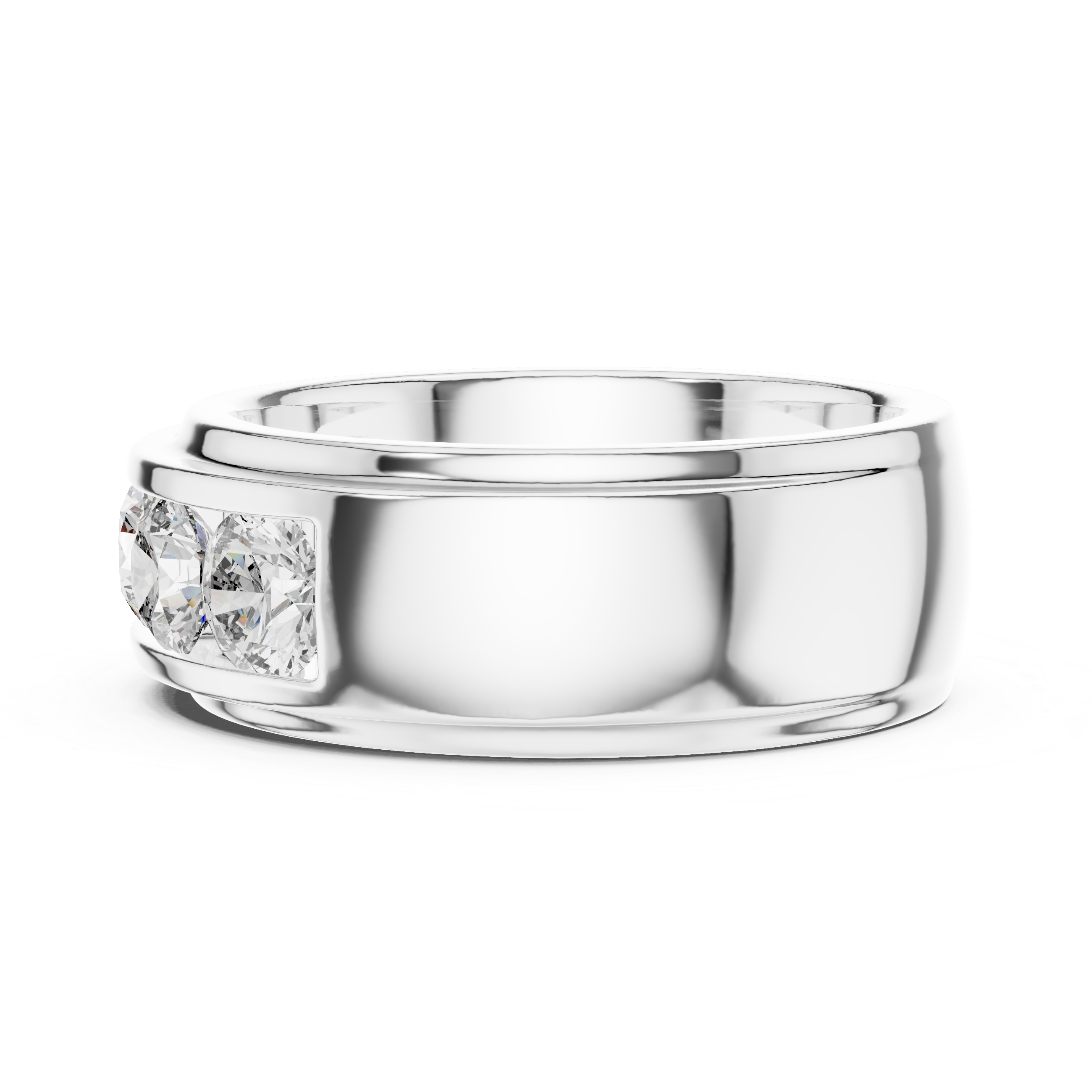 Diamond Channel Set Wedding Band