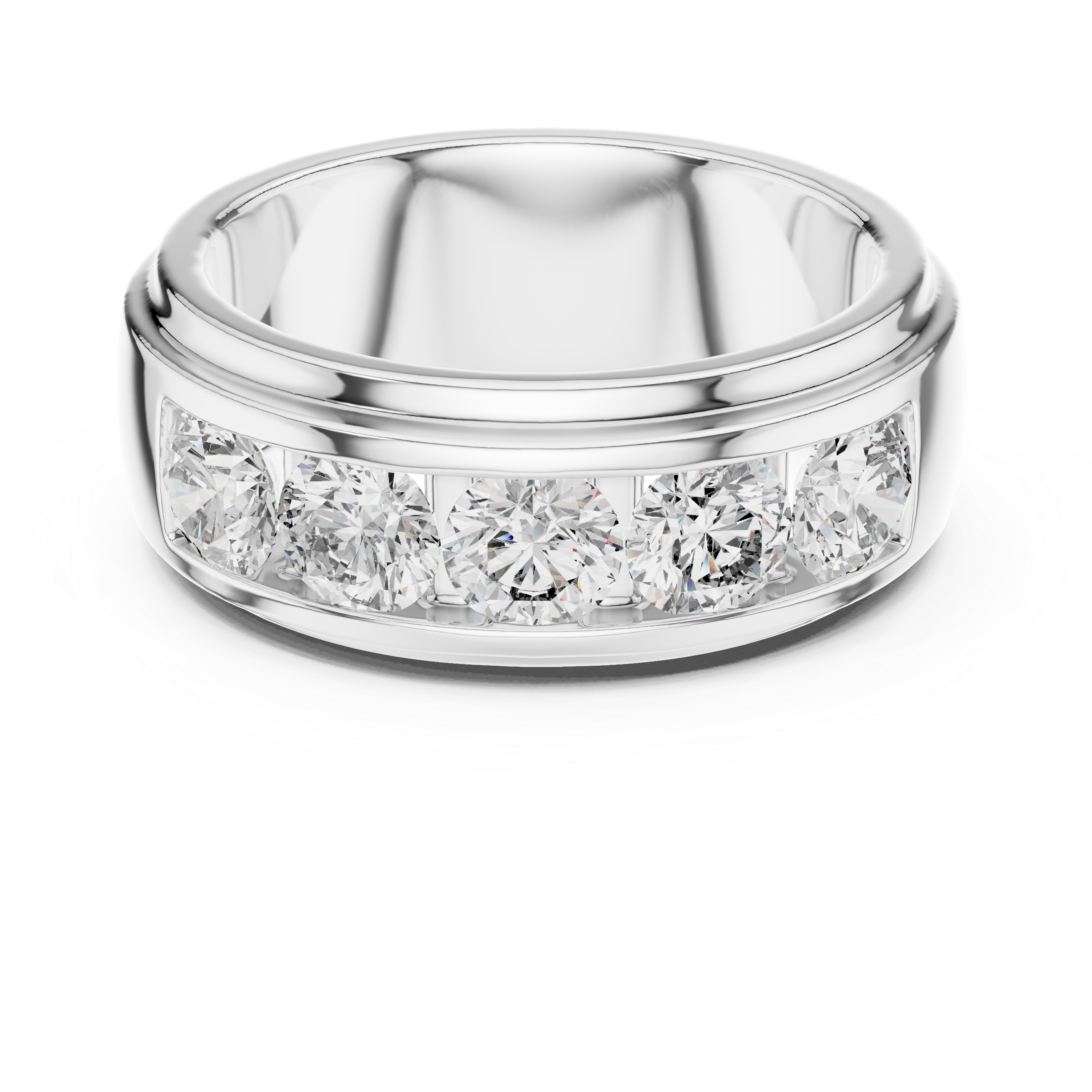 Diamond Channel Set Wedding Band