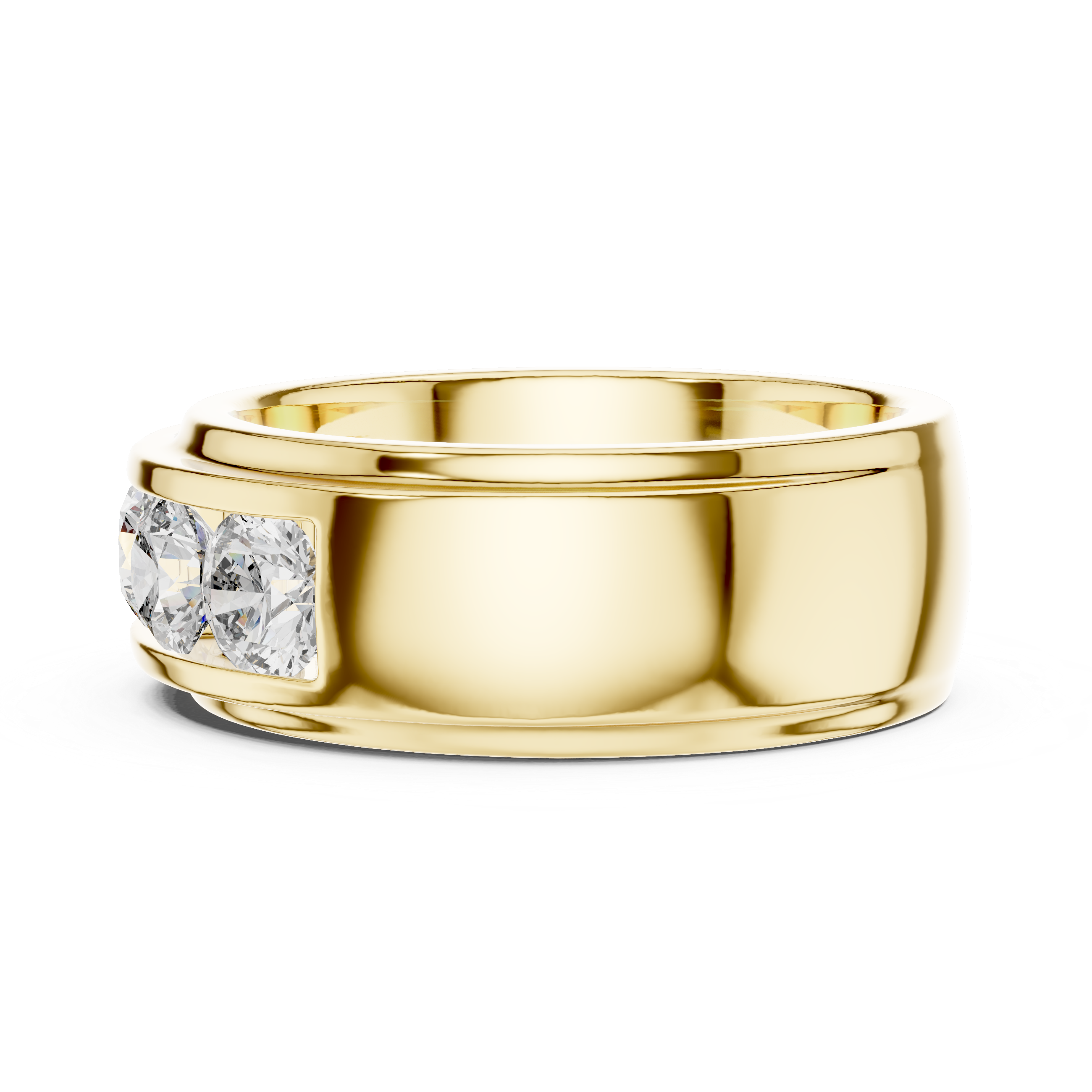 Diamond Channel Set Wedding Band