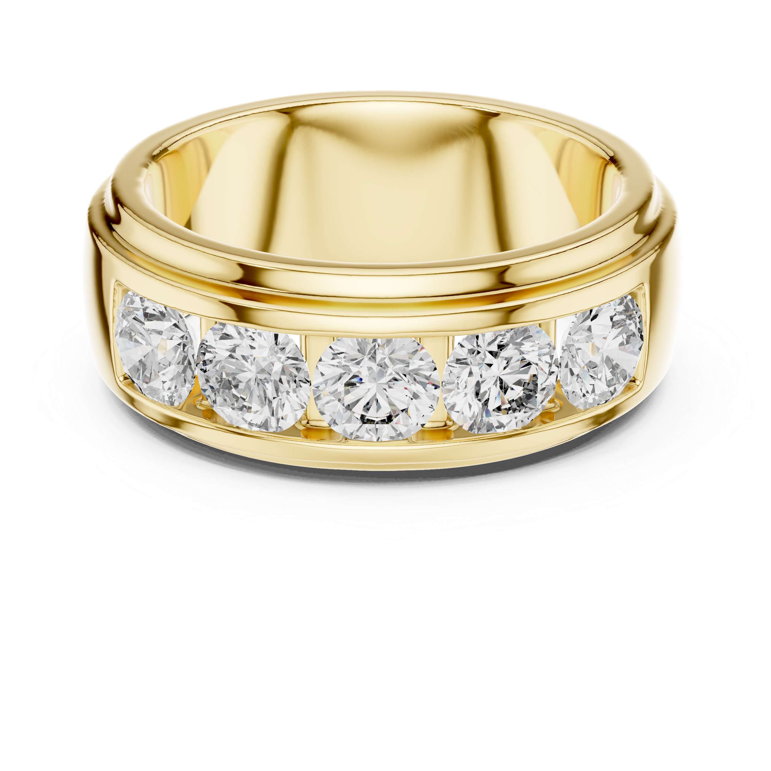 Diamond Channel Set Wedding Band