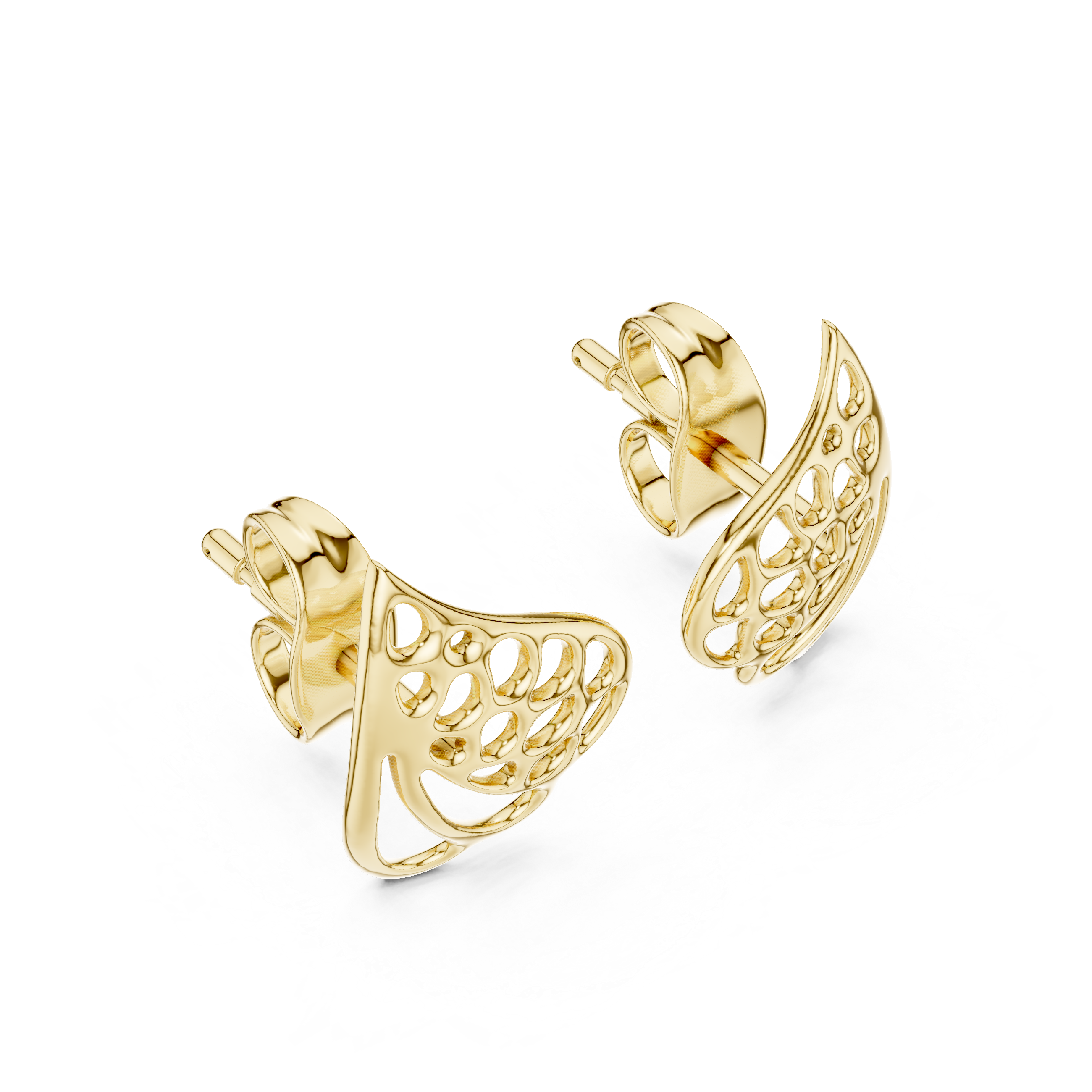 Minimalist Openwork Butterfly Wing Stud Earring