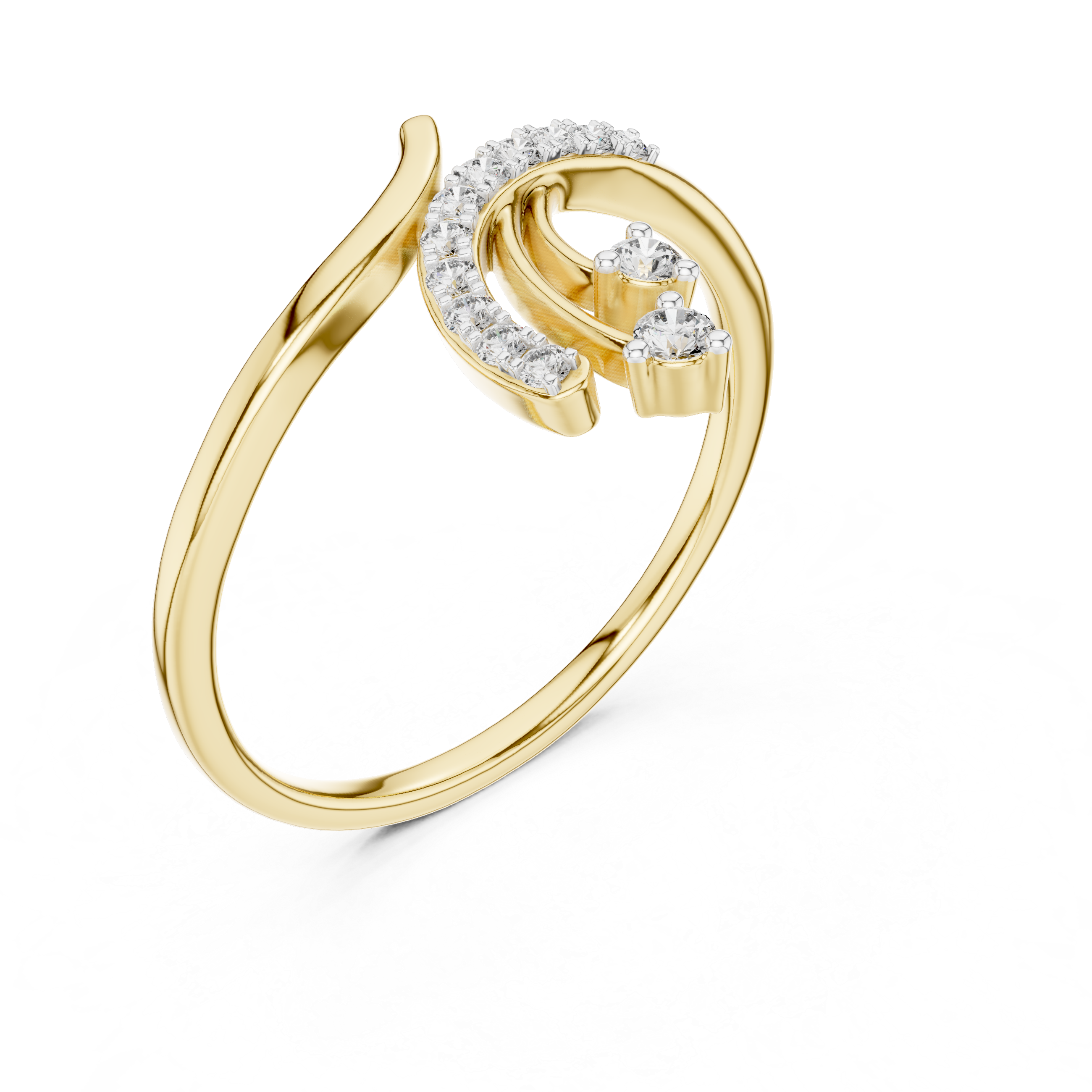 Abstract Bypass Wave Ring