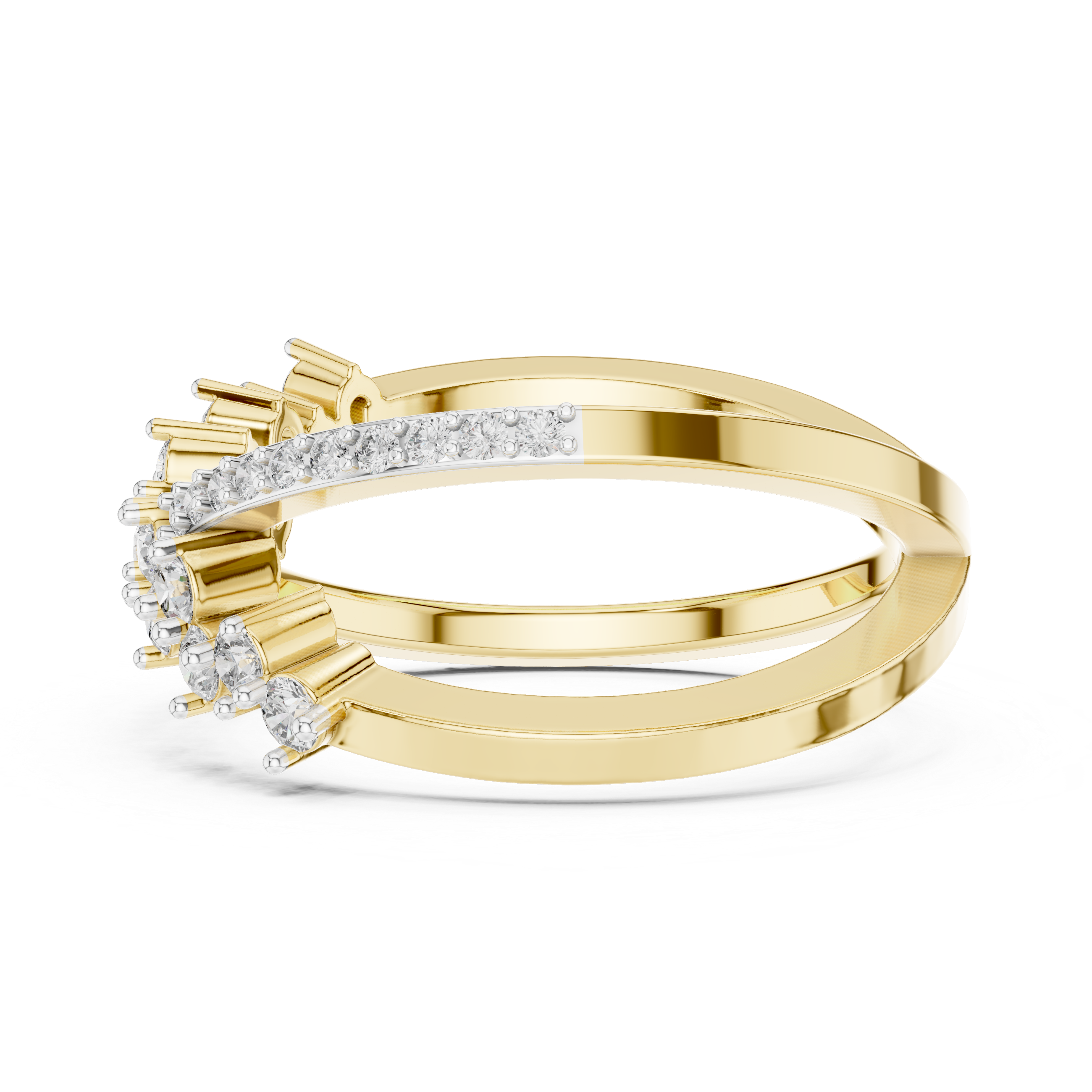 Criss-Cross Asymmetric Wave Ring | X-Band Stacking Ring