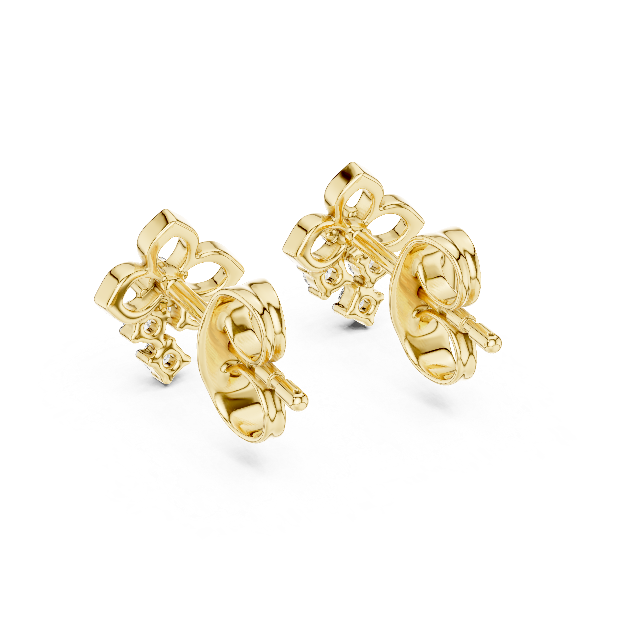 Fleur-de-Lis Cluster Stud Earrings