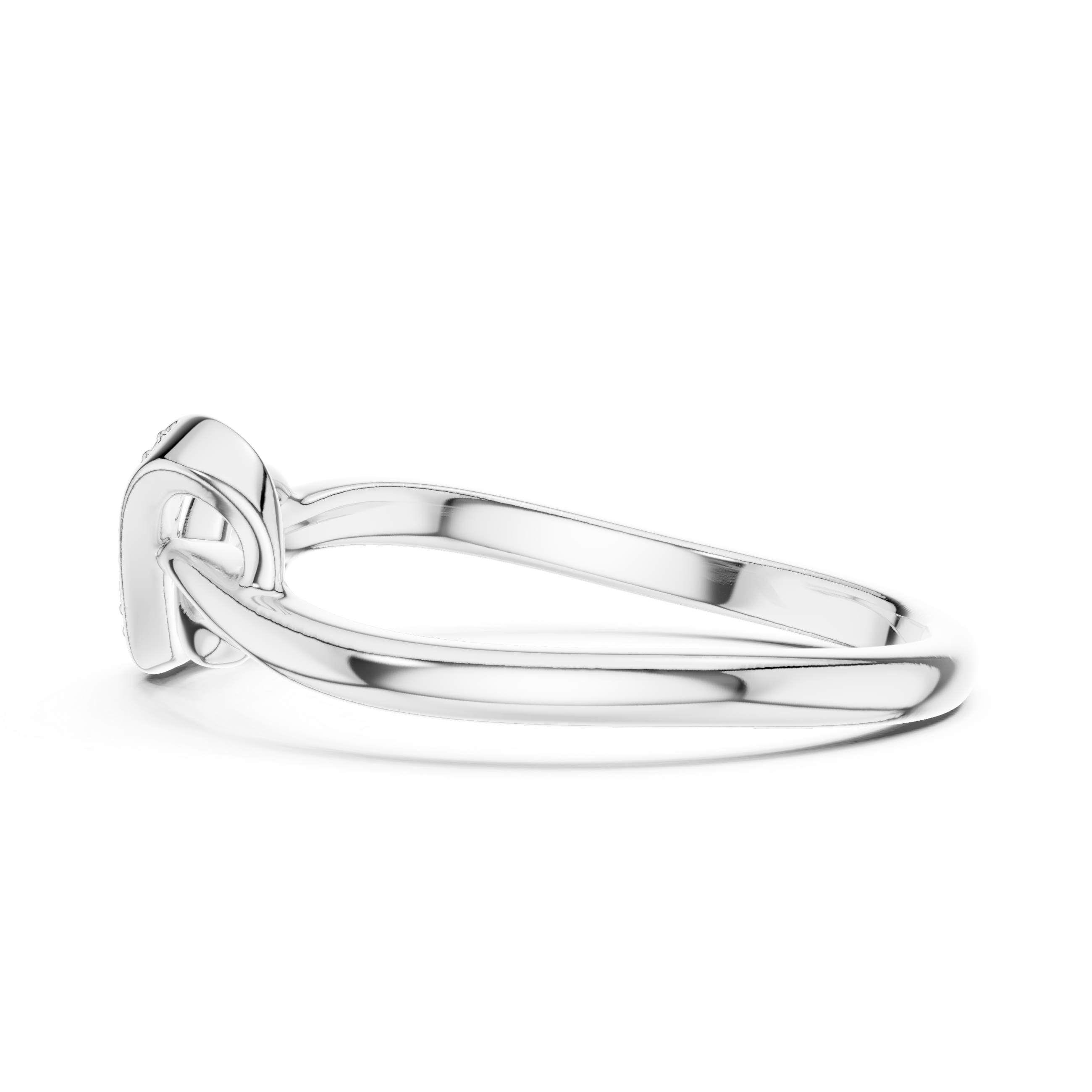 Infinity Twist Ribbon Ring | Elegant Pave Band