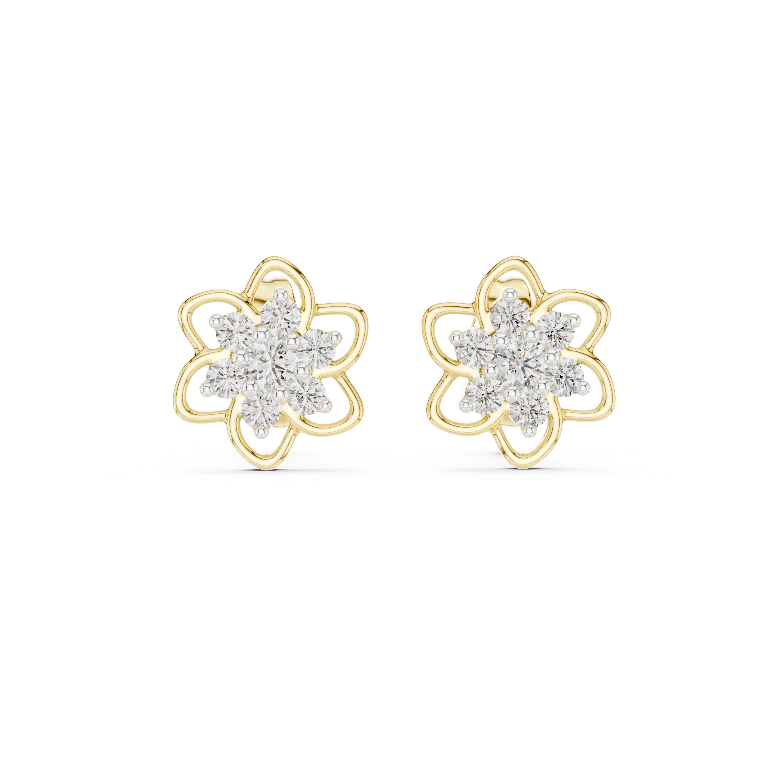 Blossoming Flower Stud Earrings
