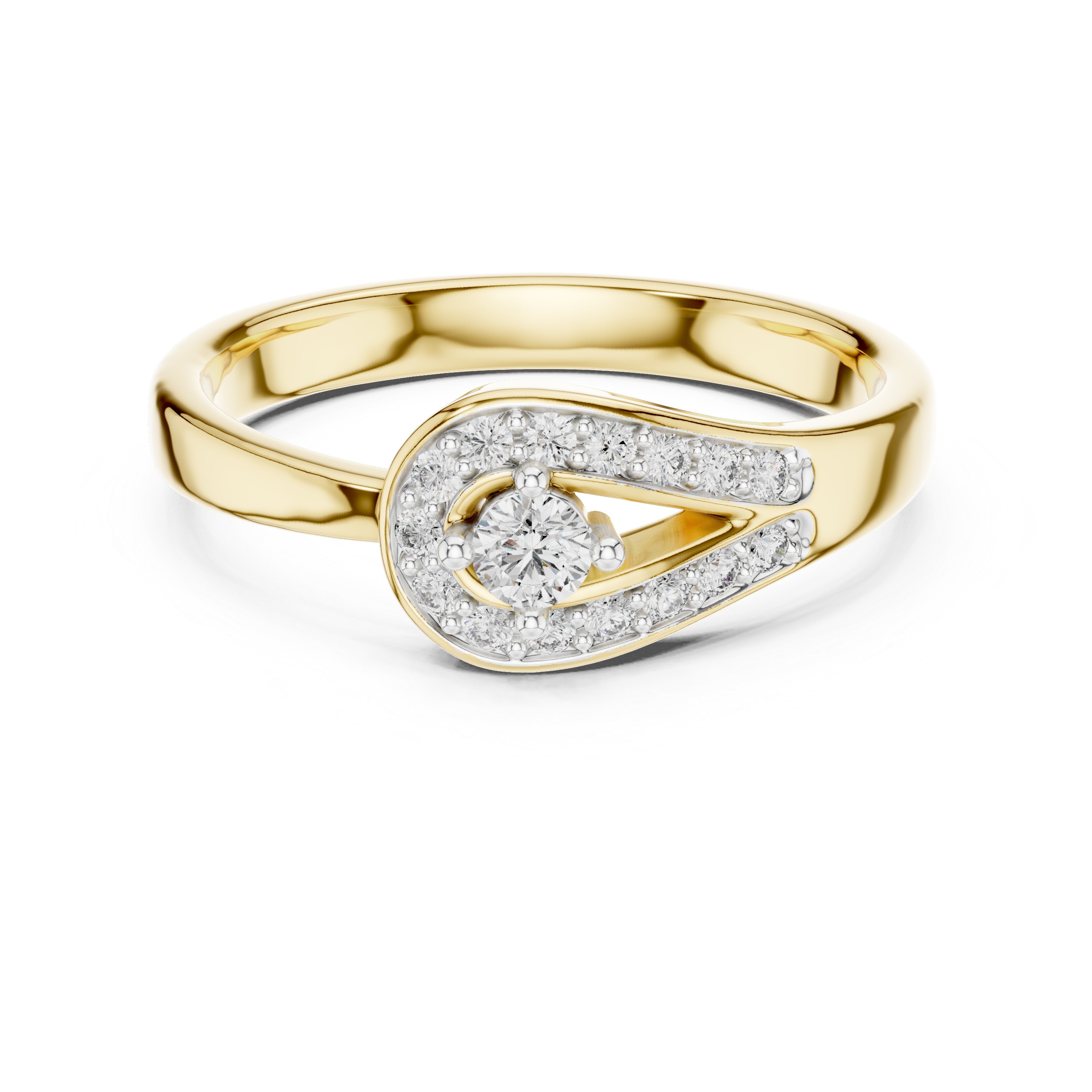 Aura Pear Halo Bypass Ring