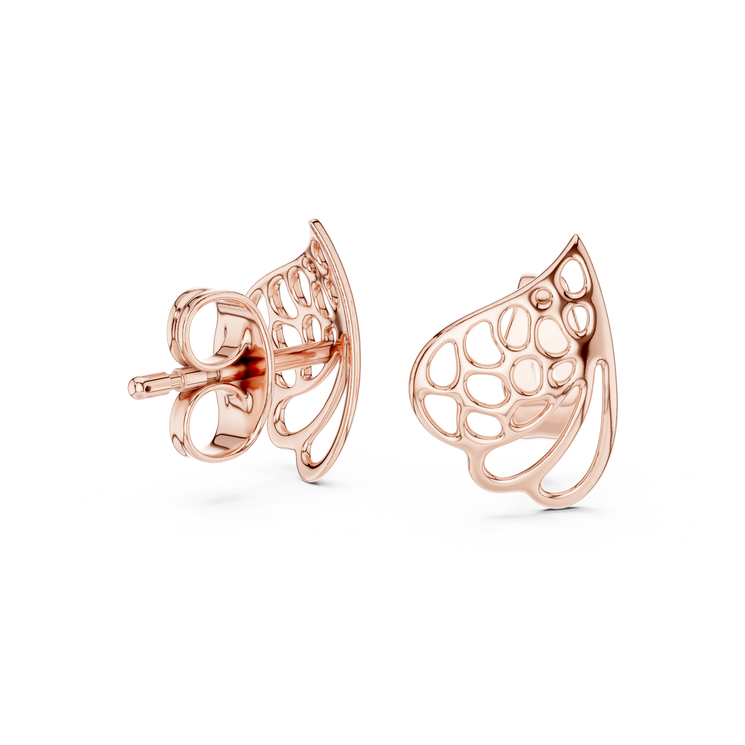 Minimalist Openwork Butterfly Wing Stud Earring