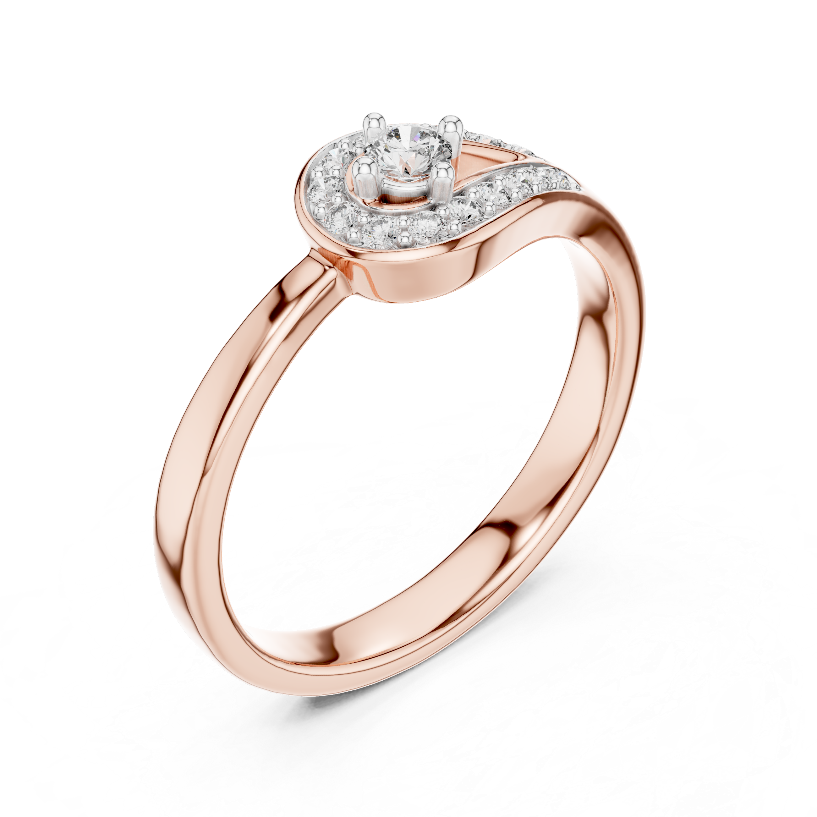 Aura Pear Halo Bypass Ring