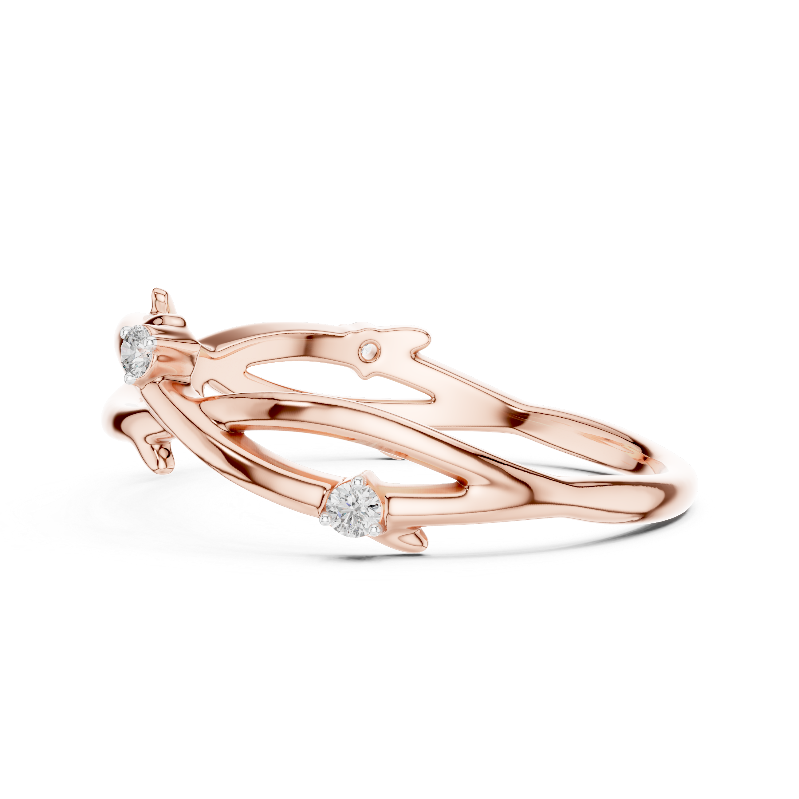 Nature-Inspired Vine Branch Ring - (Amara Organic Twig Band)