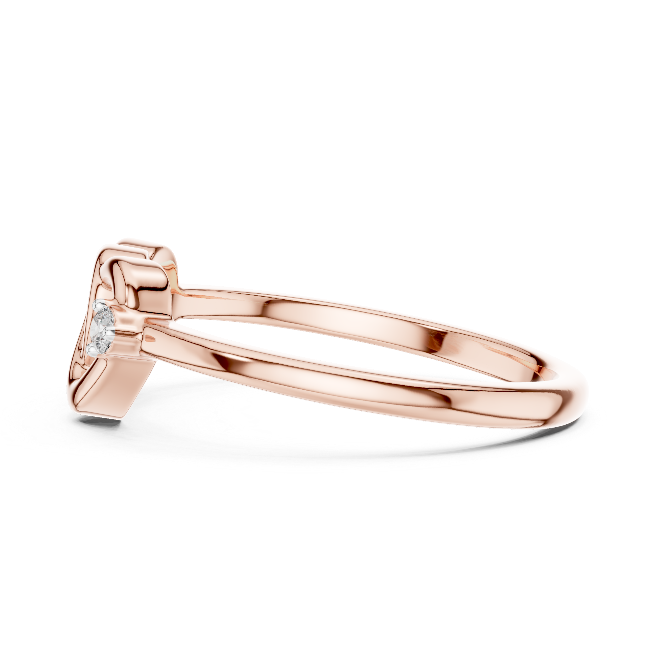 Interlocking Twin Heart Diamond Ring