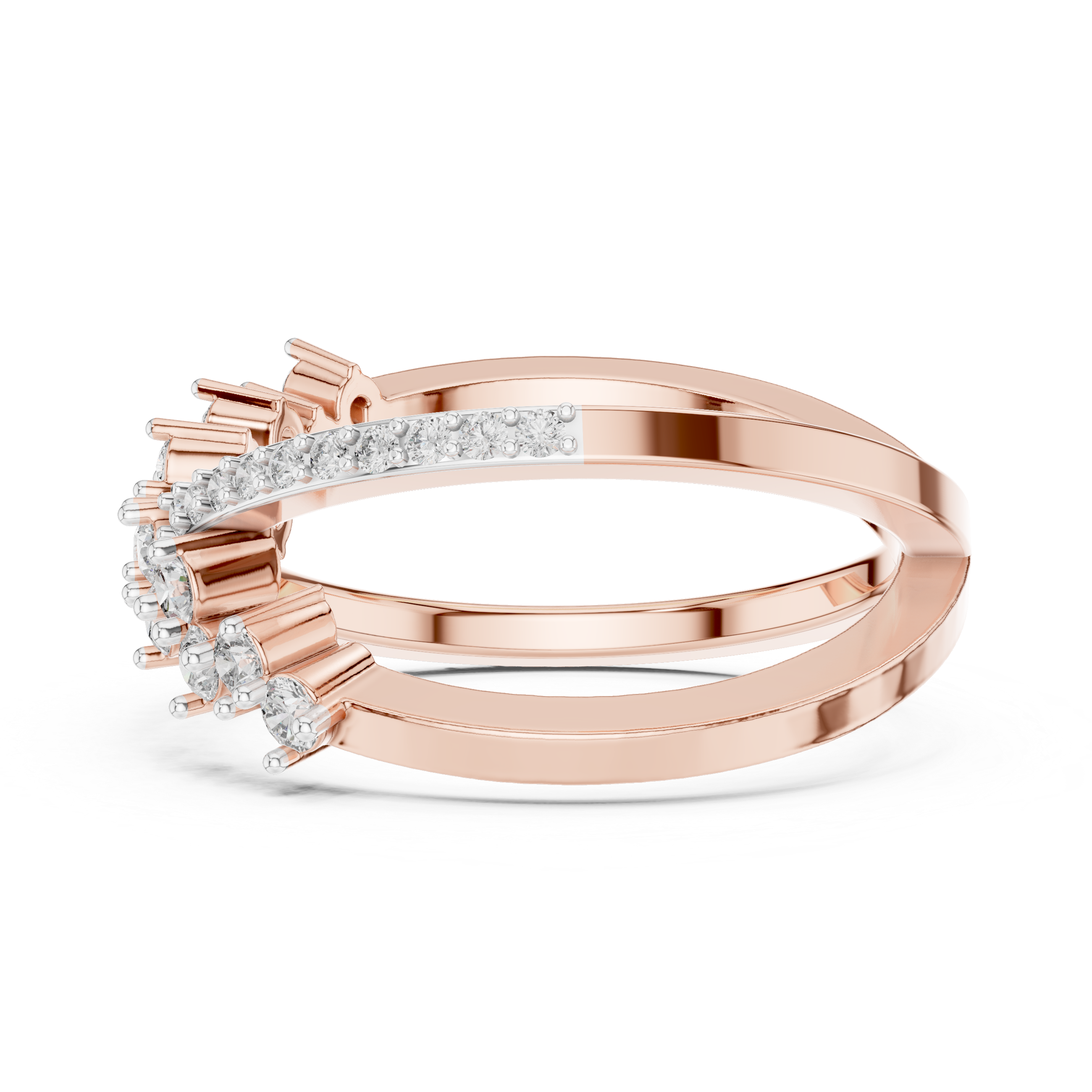 Criss-Cross Asymmetric Wave Ring | X-Band Stacking Ring