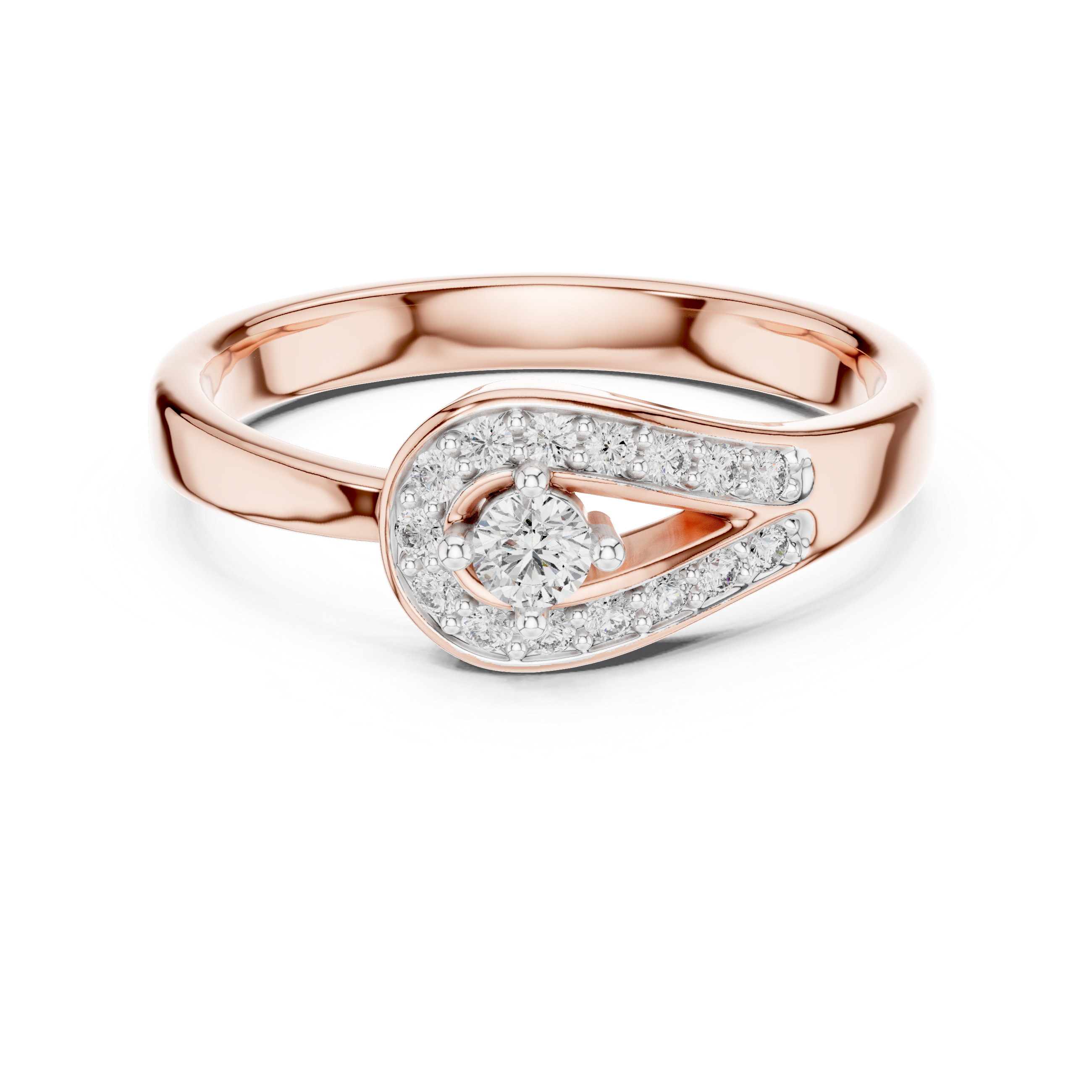 Aura Pear Halo Bypass Ring