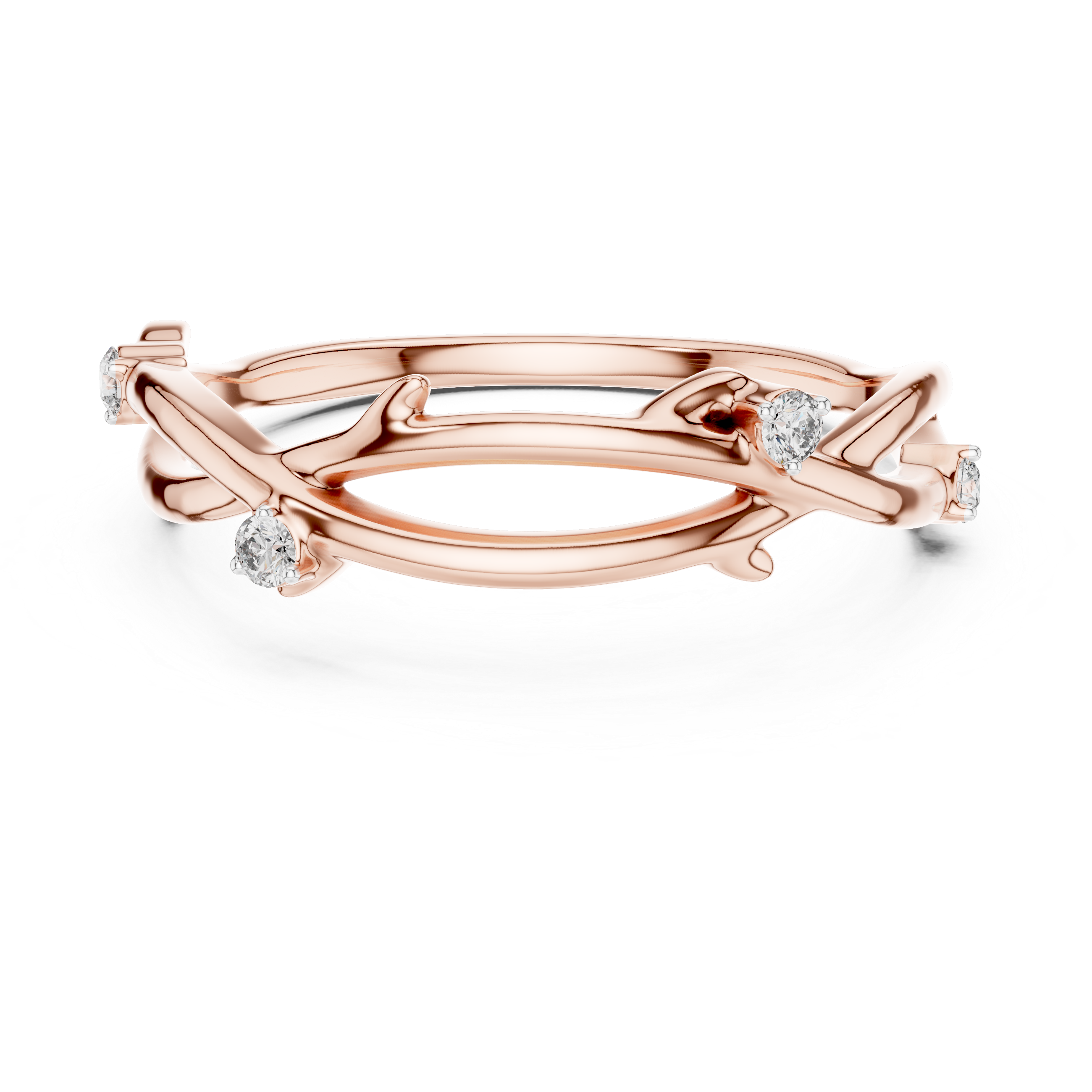 Nature-Inspired Vine Branch Ring - (Amara Organic Twig Band)