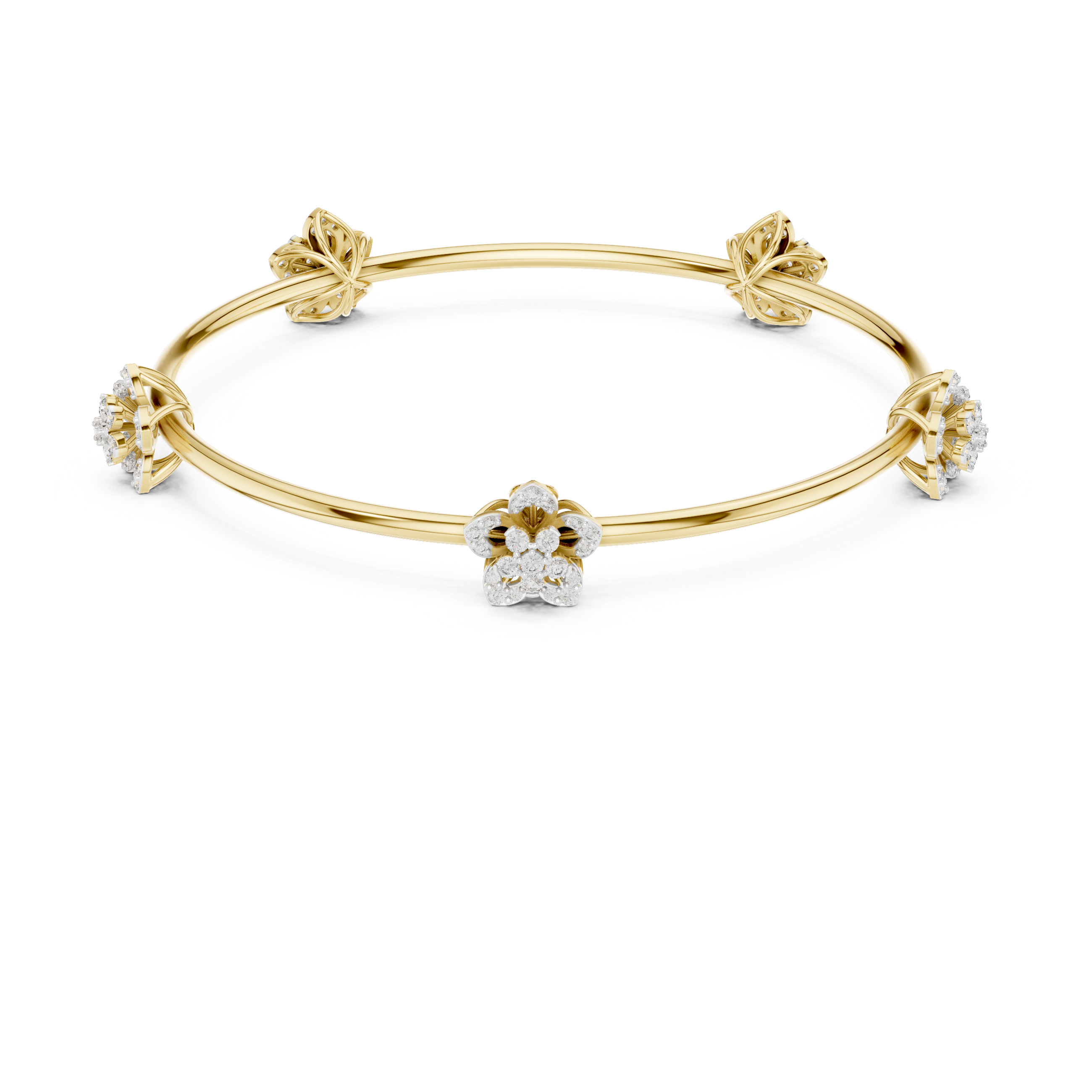 Blossoming Flora Bangle Bracelet