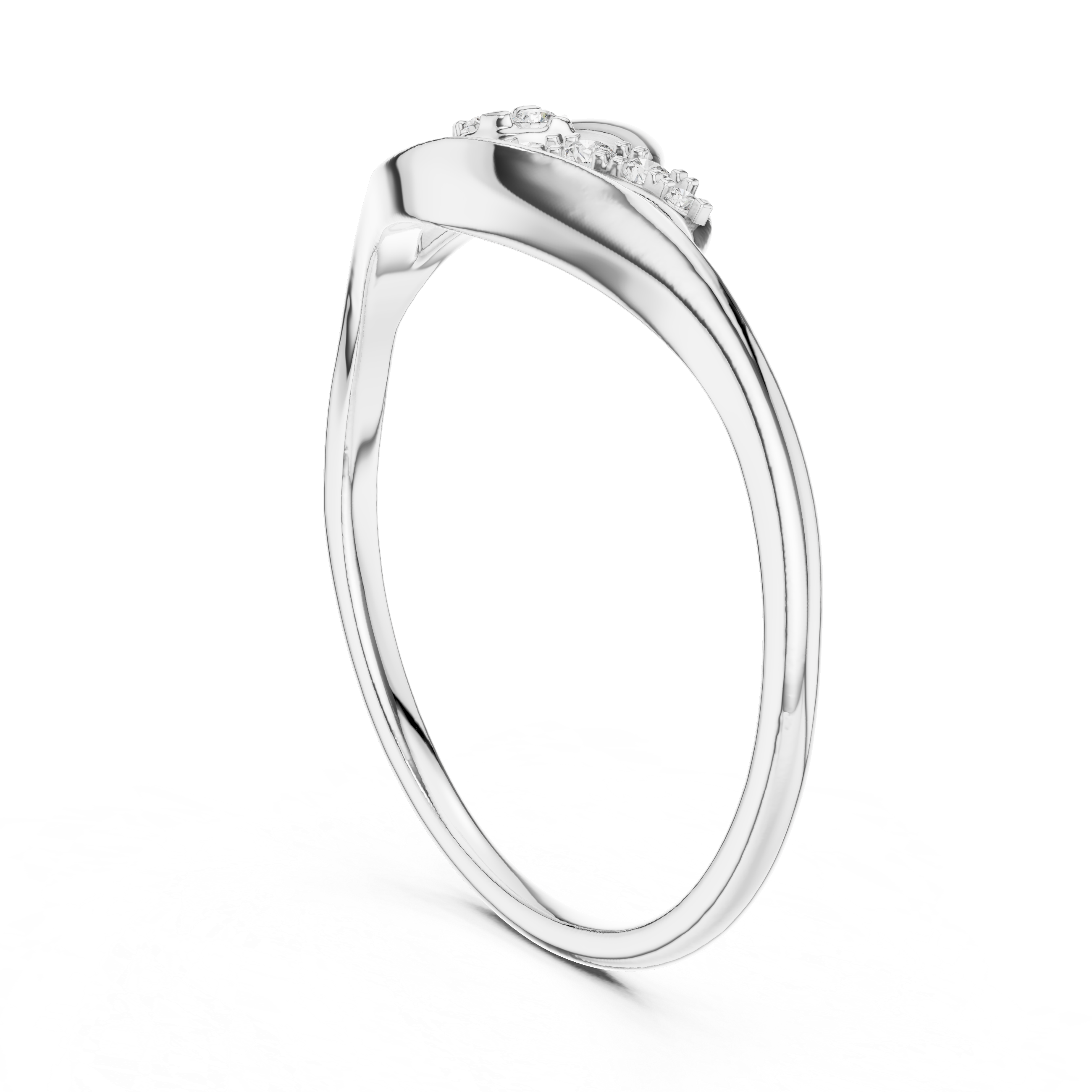 Twisted Wave Contour - Toi et Moi Inspired Curved Wave Ring