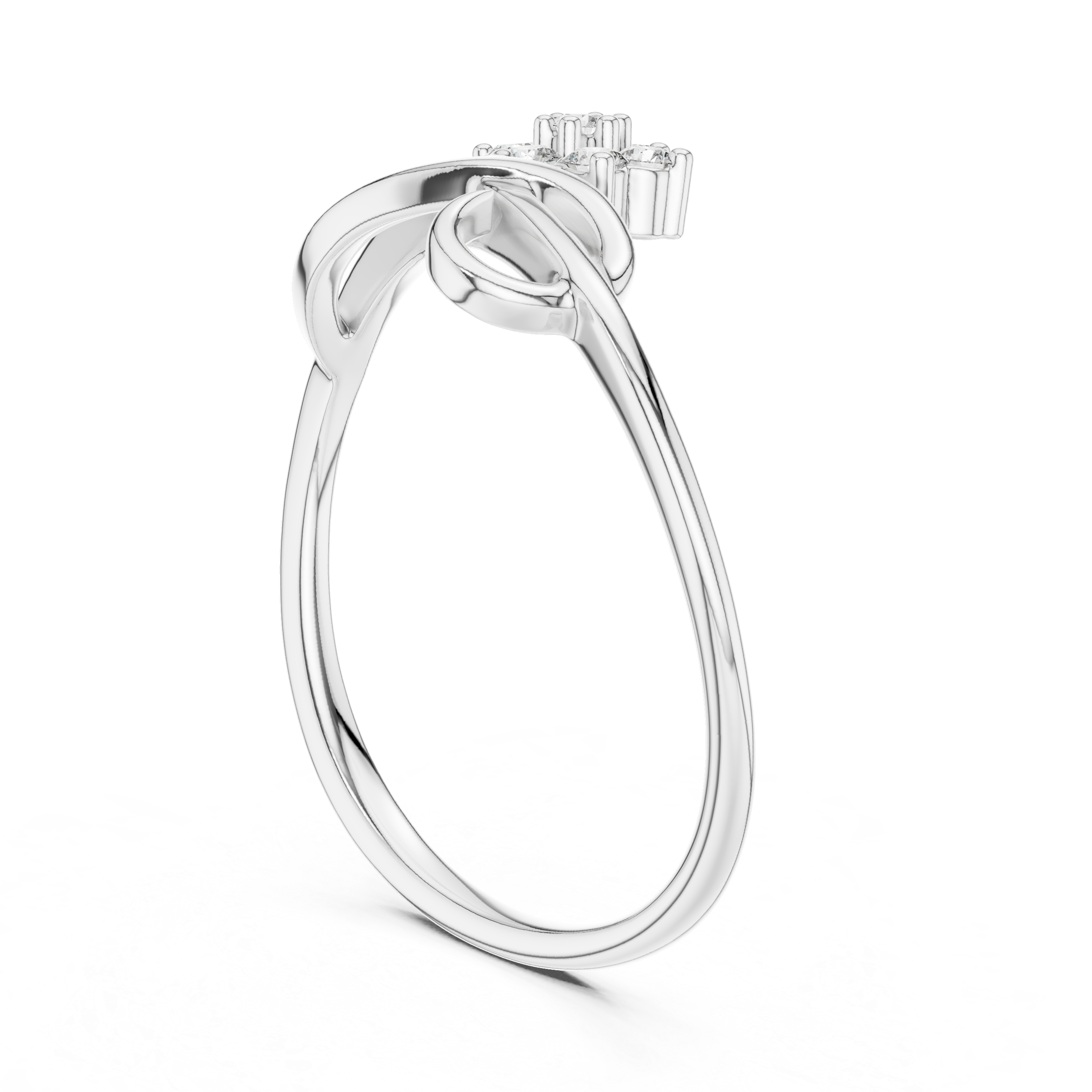 Flower Cluster Infinity Bypass Ring