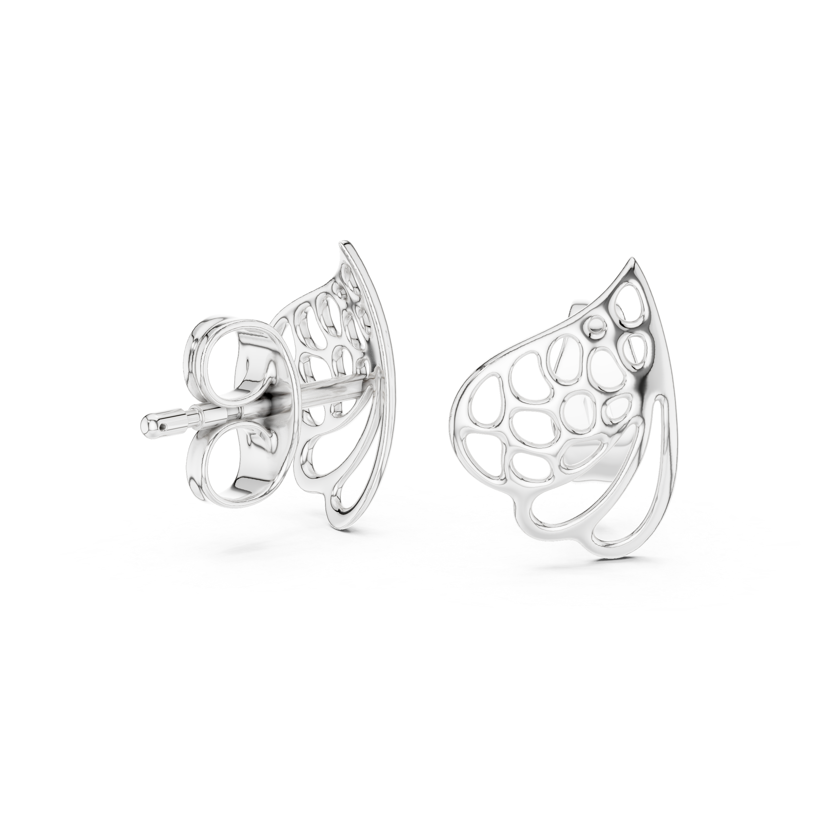 Minimalist Openwork Butterfly Wing Stud Earring