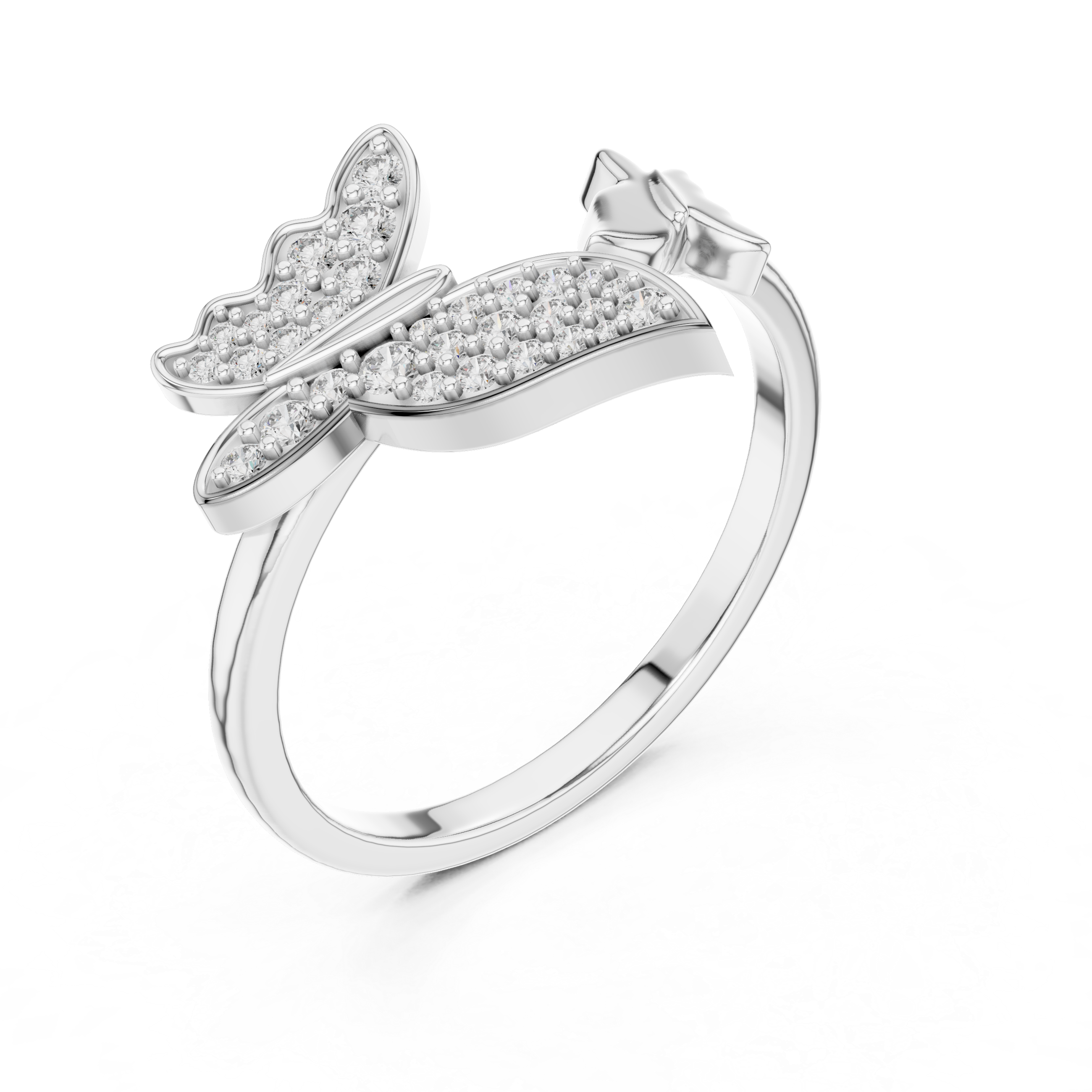 Dual Butterfly Bypass Ring | Toi et Moi Flutter Ring