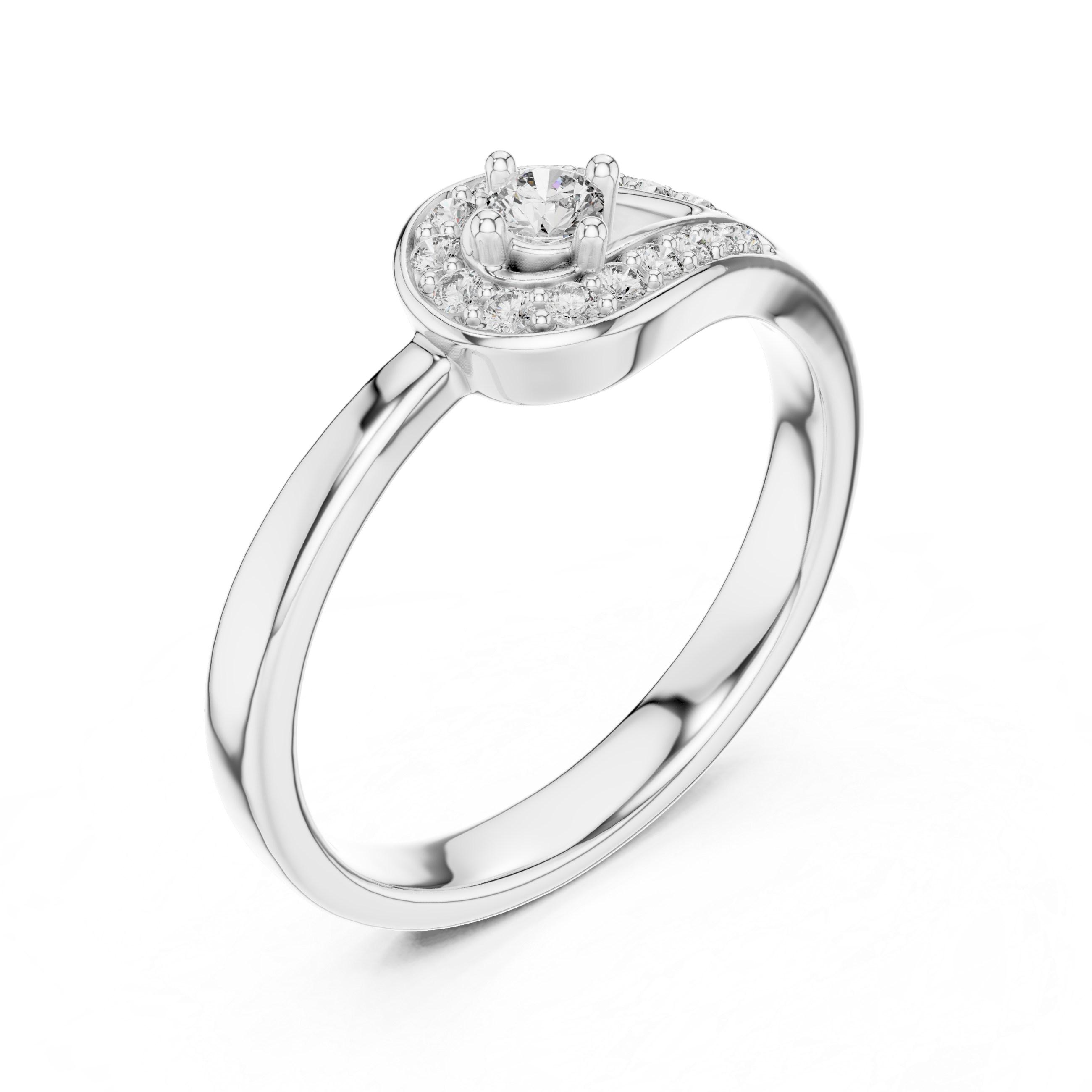 Aura Pear Halo Bypass Ring