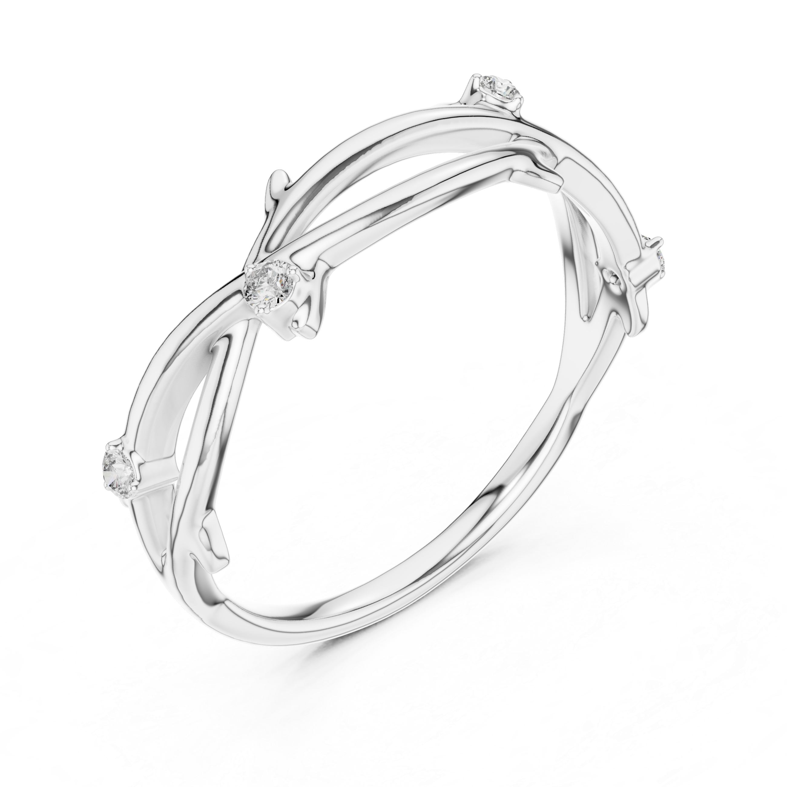Nature-Inspired Vine Branch Ring - (Amara Organic Twig Band)