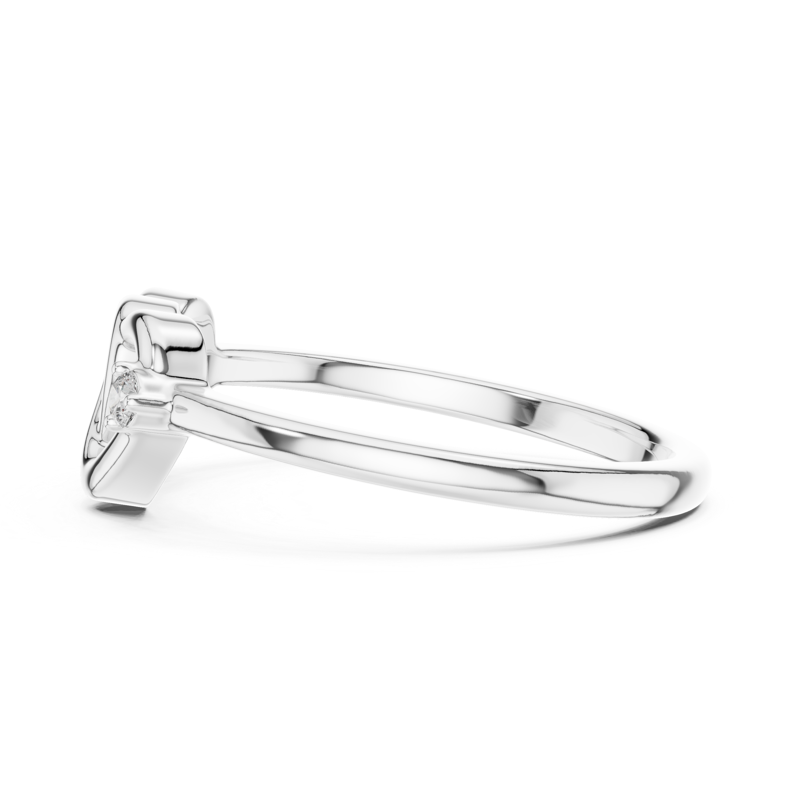 Interlocking Twin Heart Diamond Ring