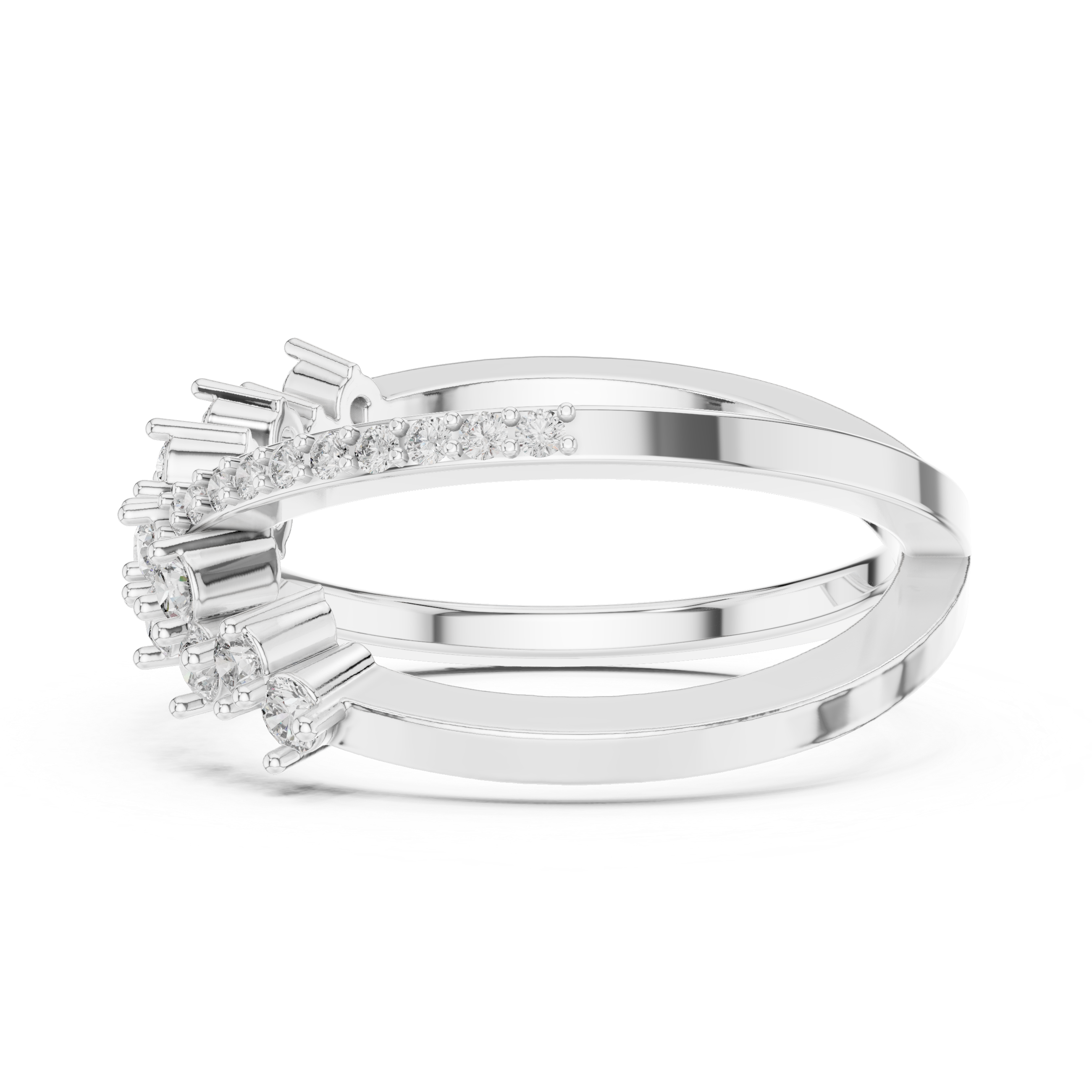Criss-Cross Asymmetric Wave Ring | X-Band Stacking Ring