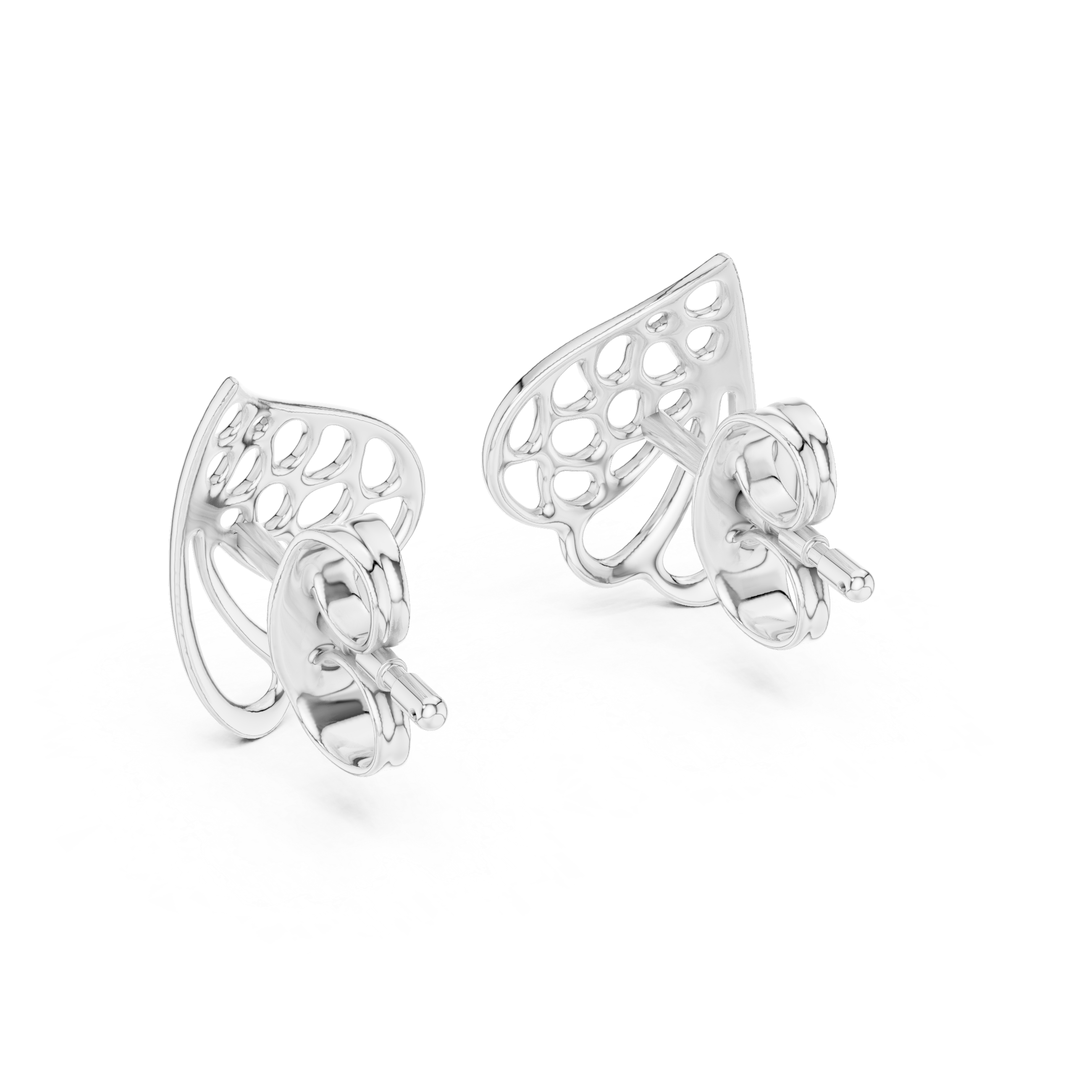 Minimalist Openwork Butterfly Wing Stud Earring