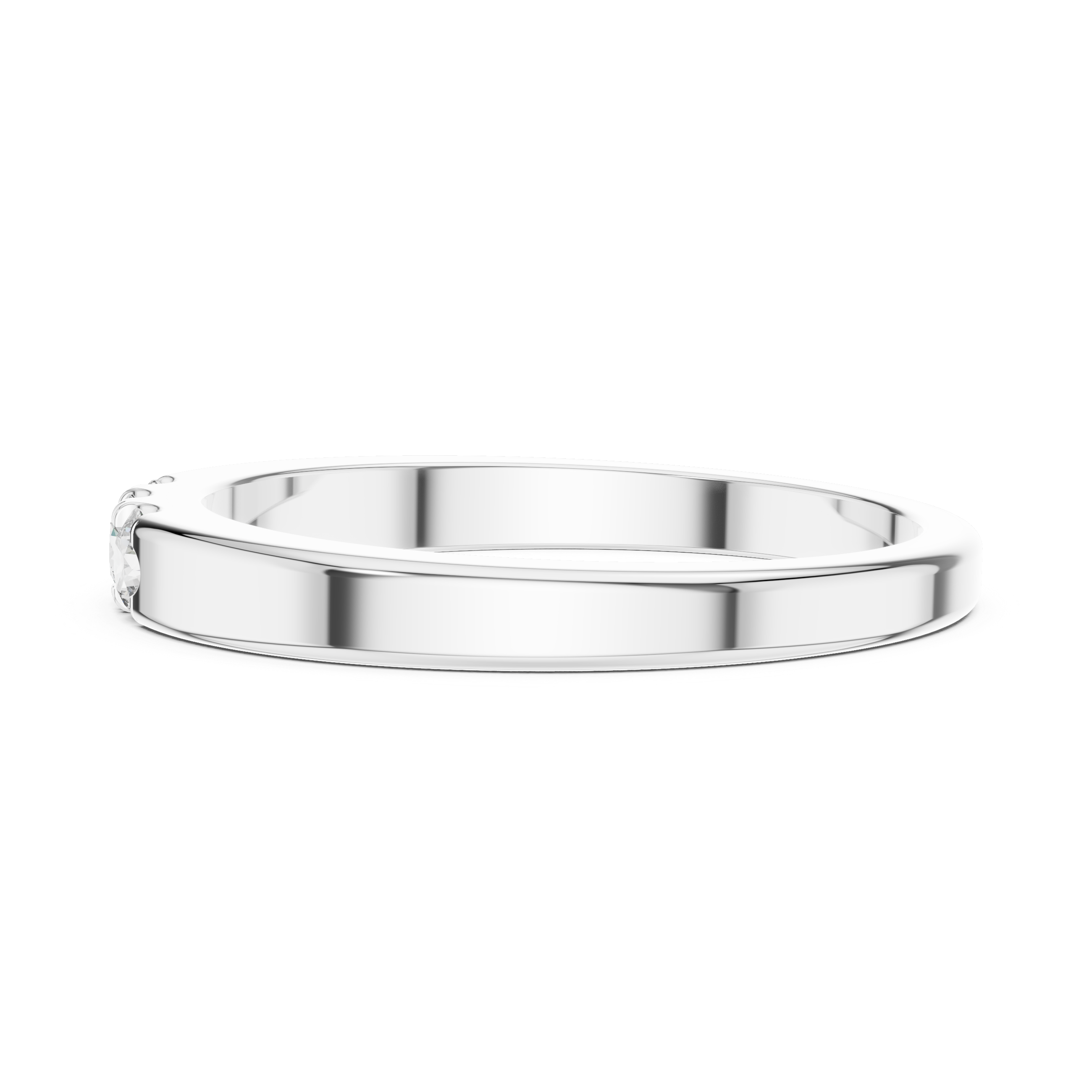 Trilogy Shared-Prong Ring - Three-Stone Diamond Band