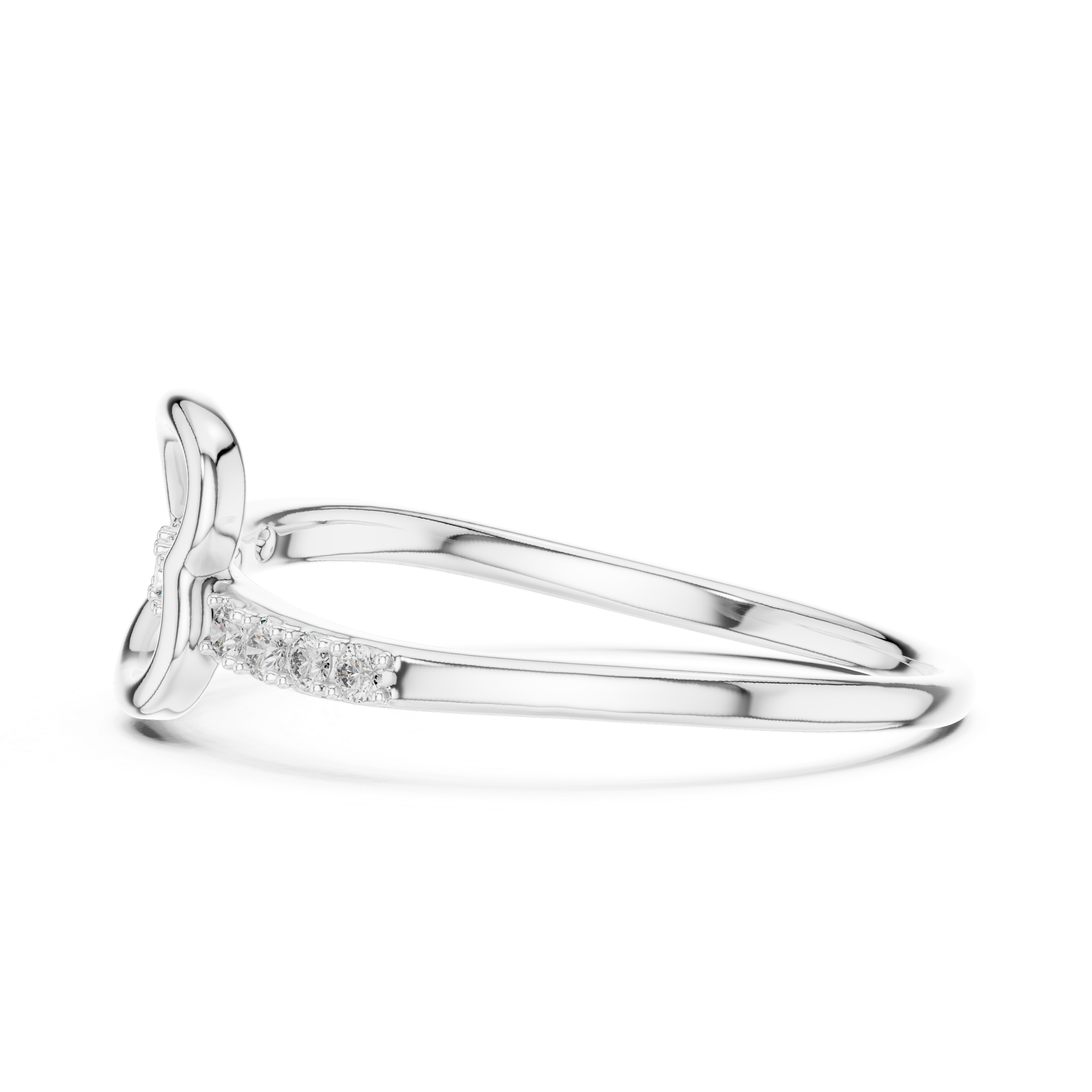 Open Heart Contour Ring