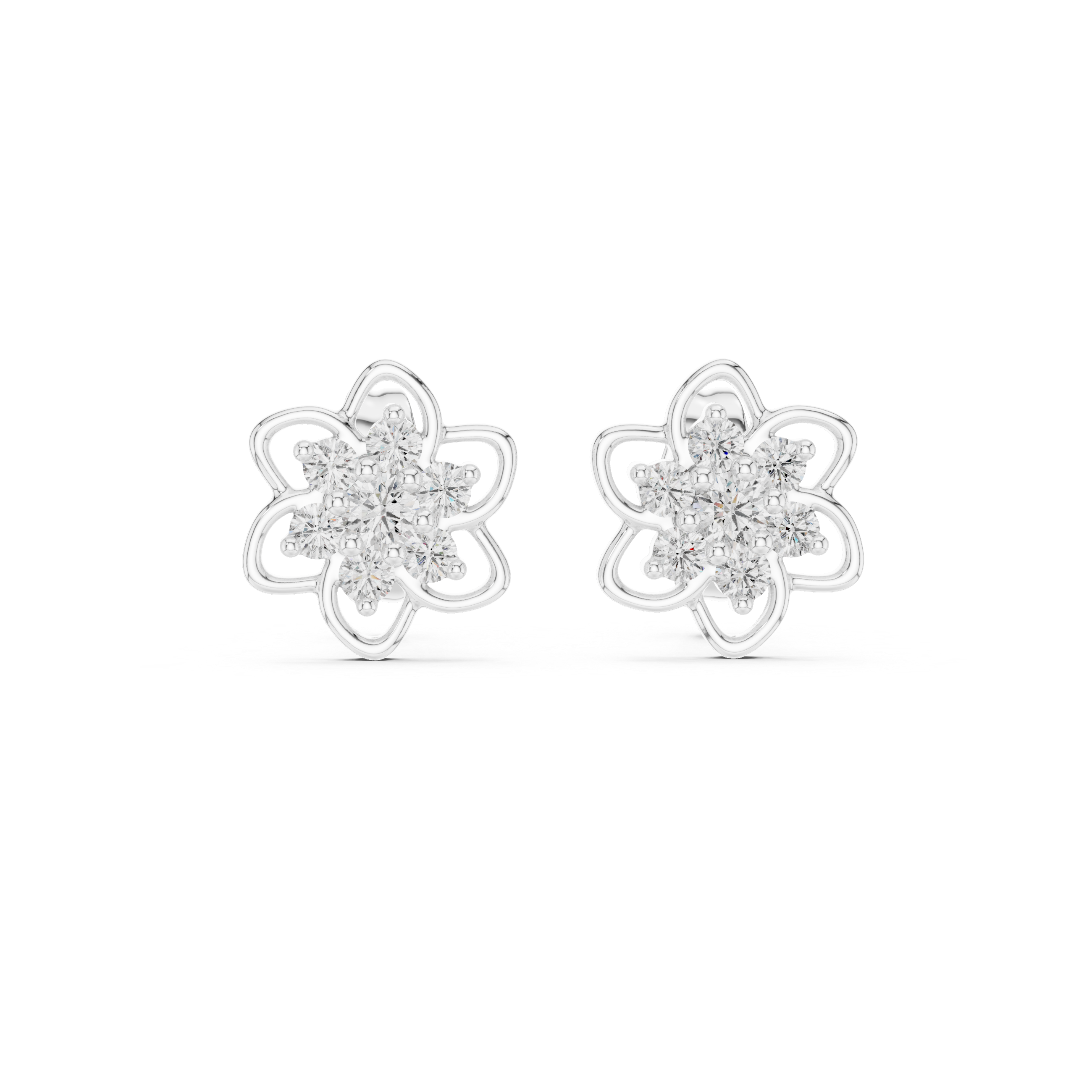 Blossoming Flower Stud Earrings