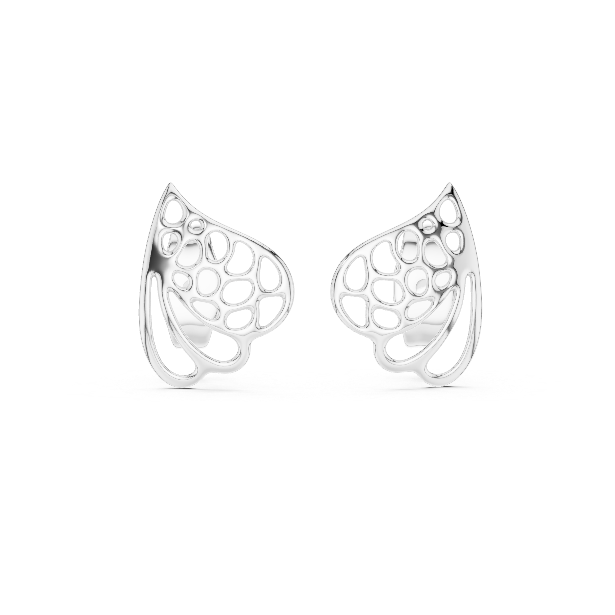 Minimalist Openwork Butterfly Wing Stud Earring