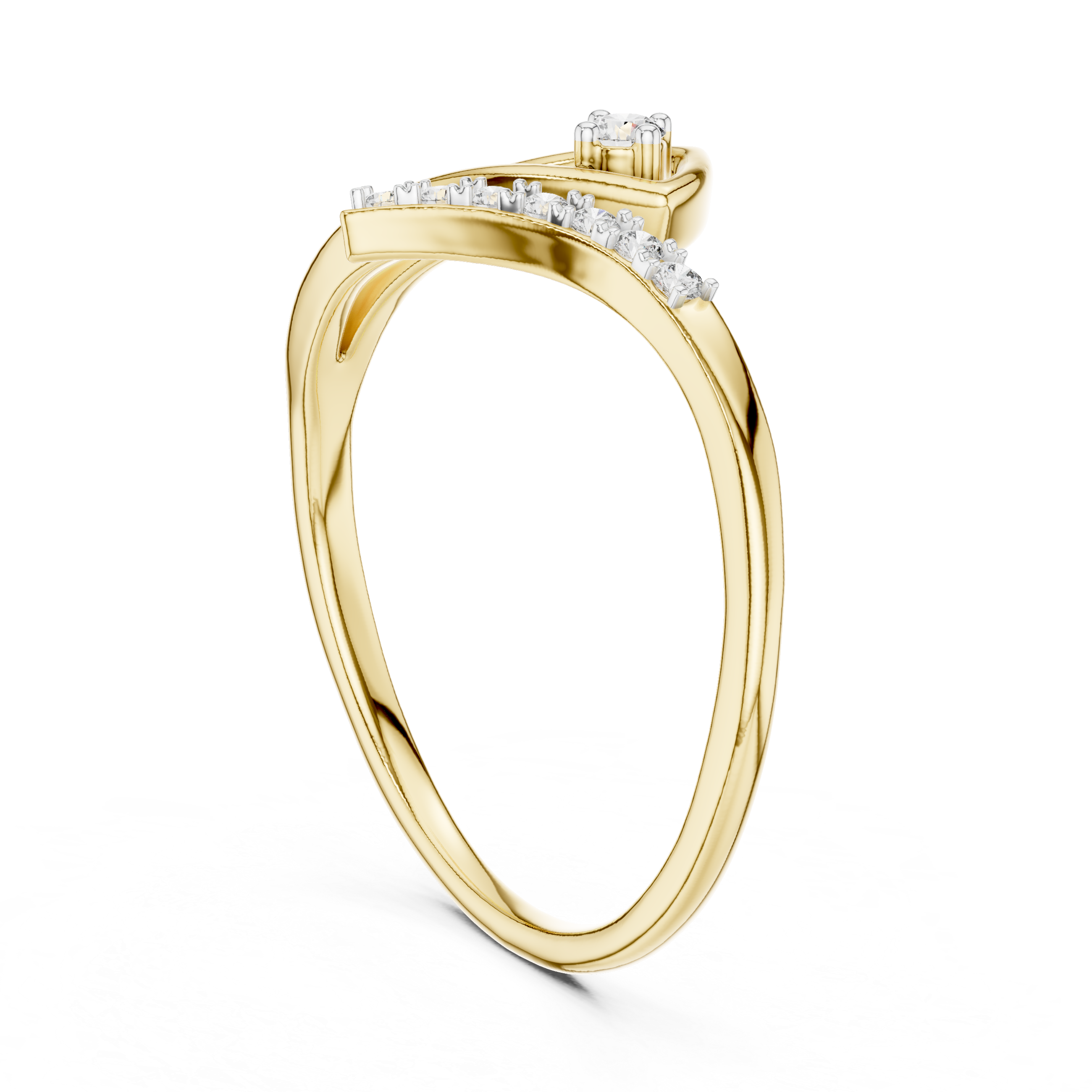 Crux Asymmetrical Bypass Diamond Ring