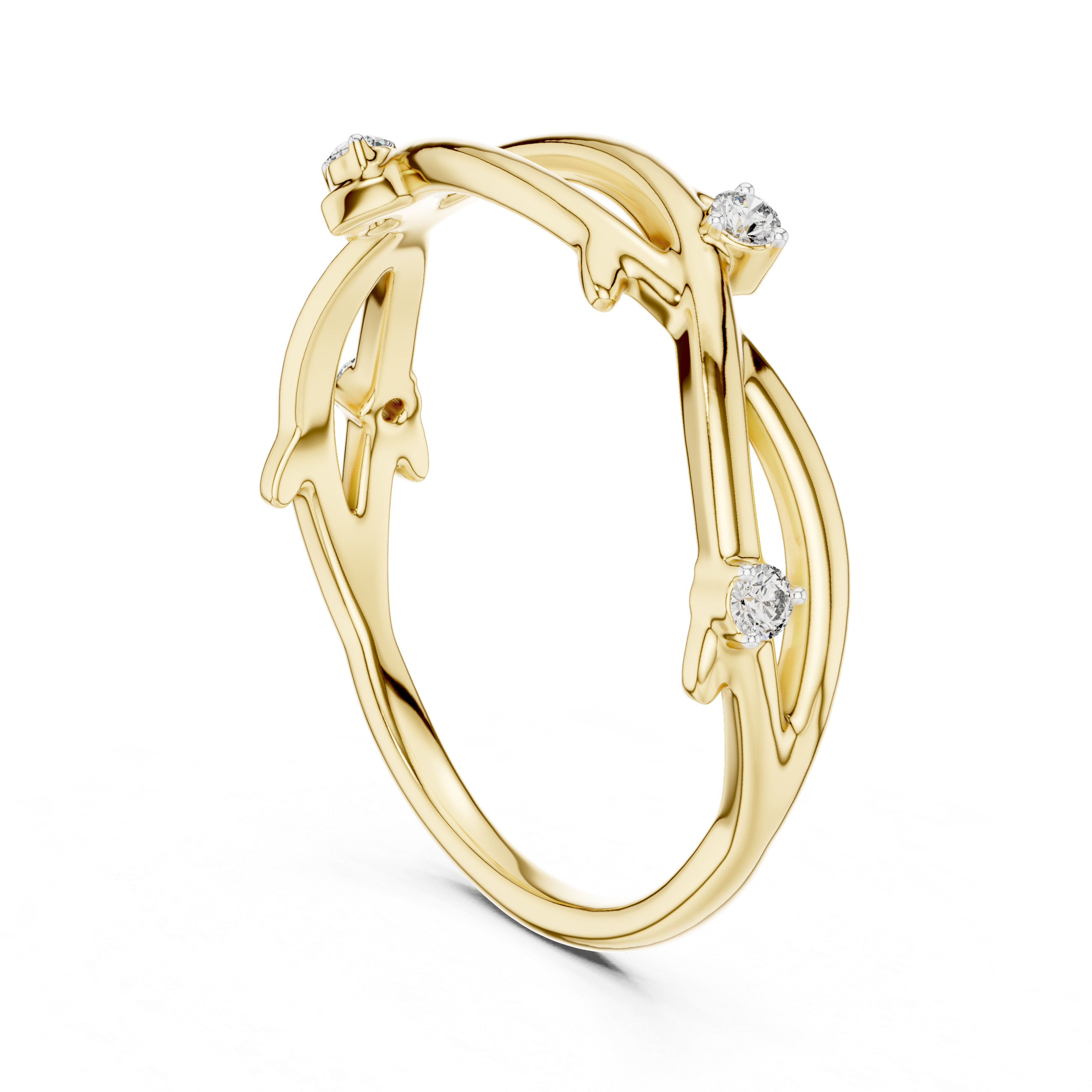 Nature-Inspired Vine Branch Ring - (Amara Organic Twig Band)