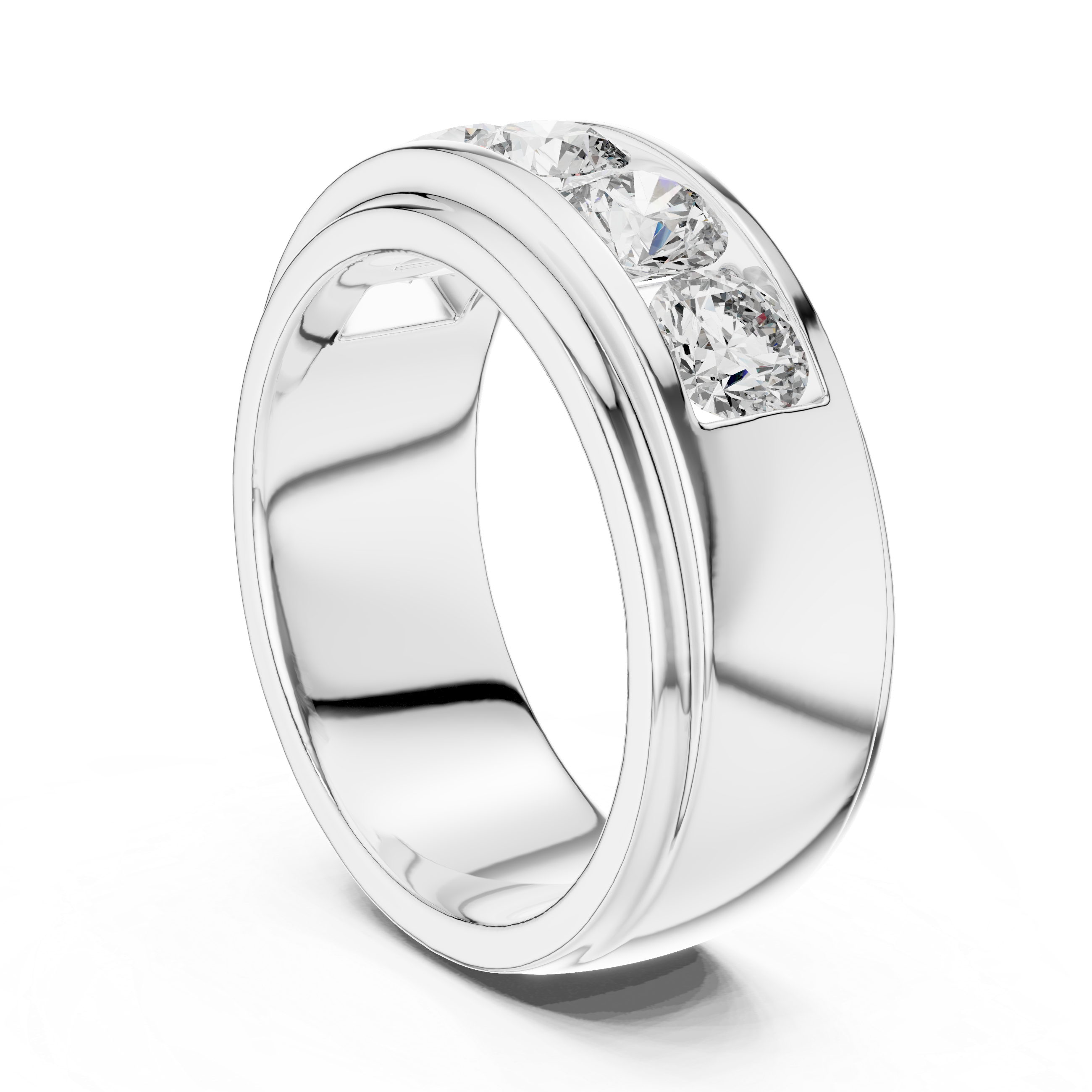Diamond Channel Set Wedding Band