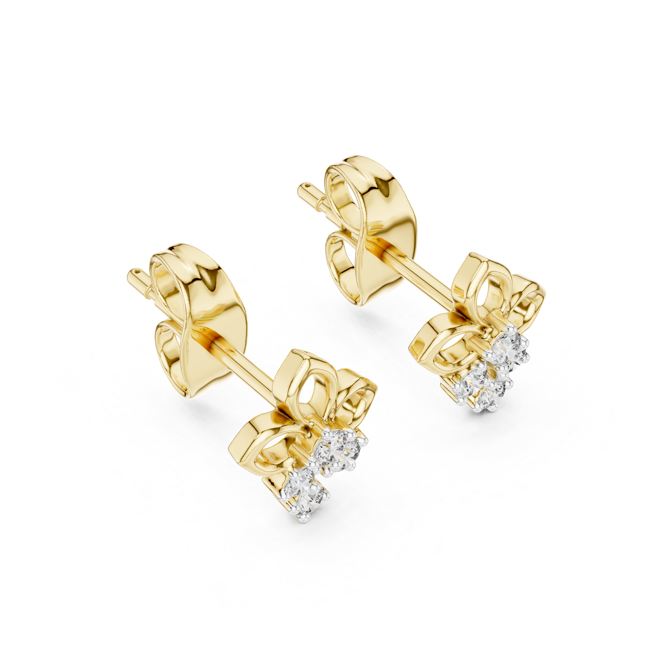 Fleur-de-Lis Cluster Stud Earrings