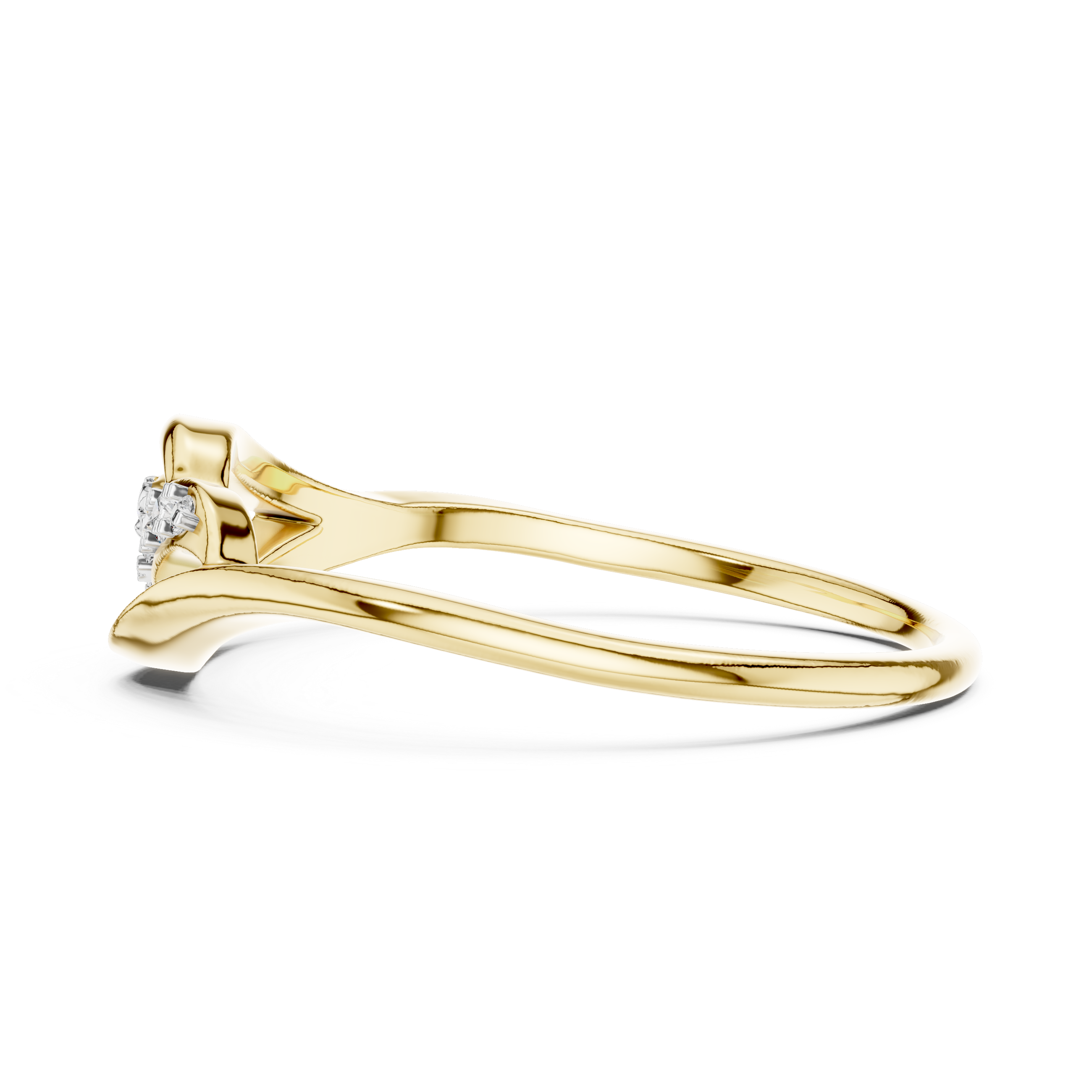 Twisted Wave Contour - Toi et Moi Inspired Curved Wave Ring