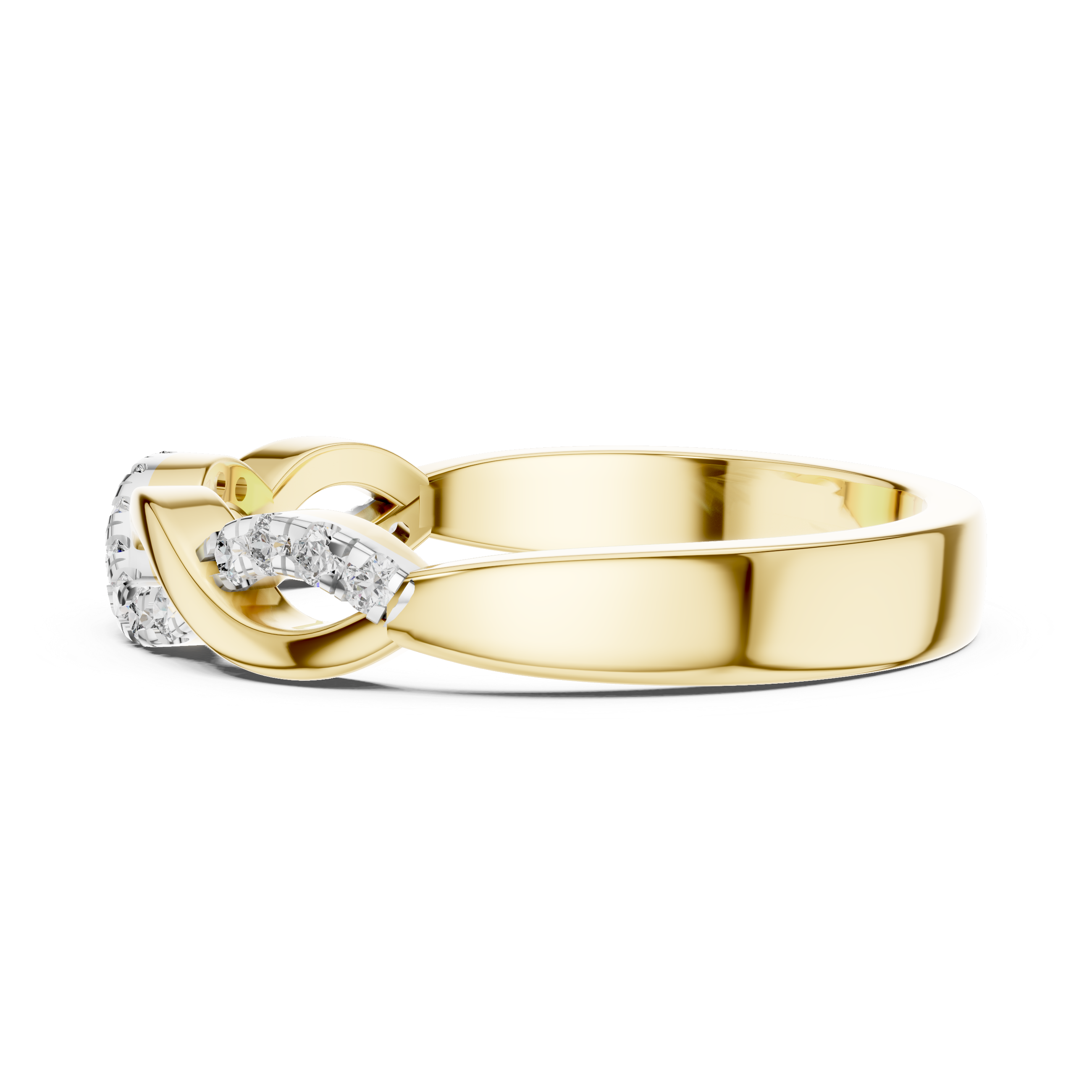 Infinity Twist Band Ring - Diamond