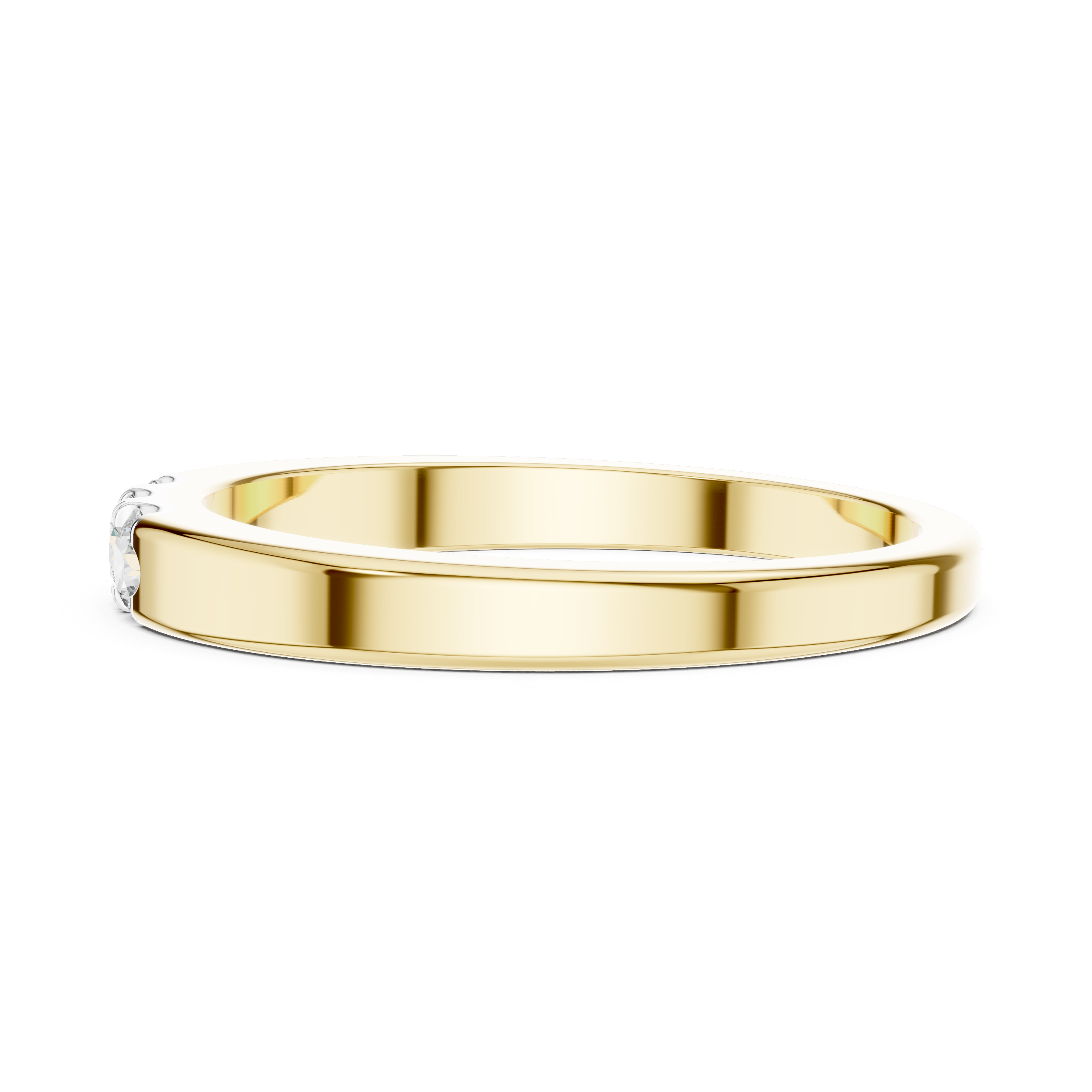 Trilogy Shared-Prong Ring - Three-Stone Diamond Band
