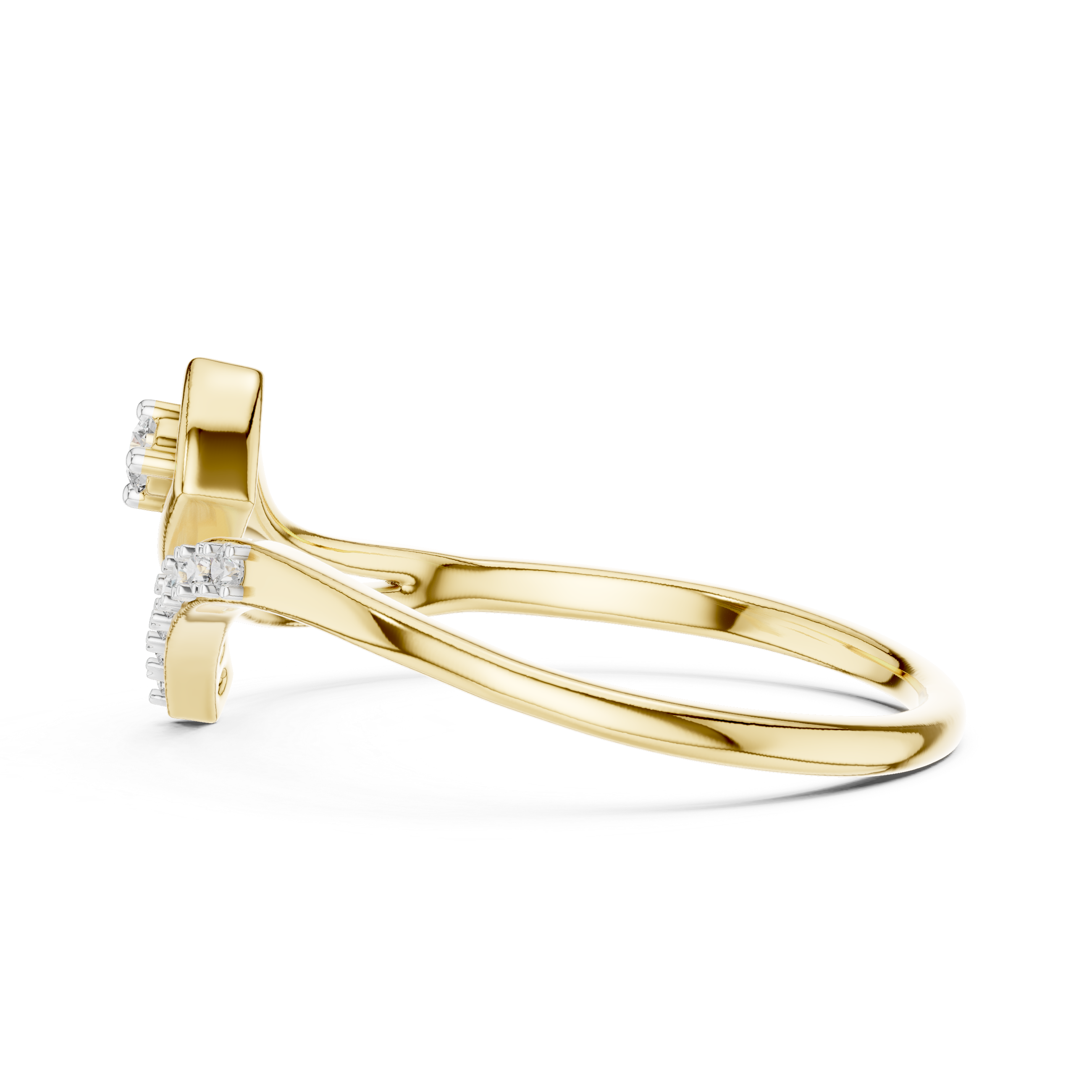 Crux Asymmetrical Bypass Diamond Ring