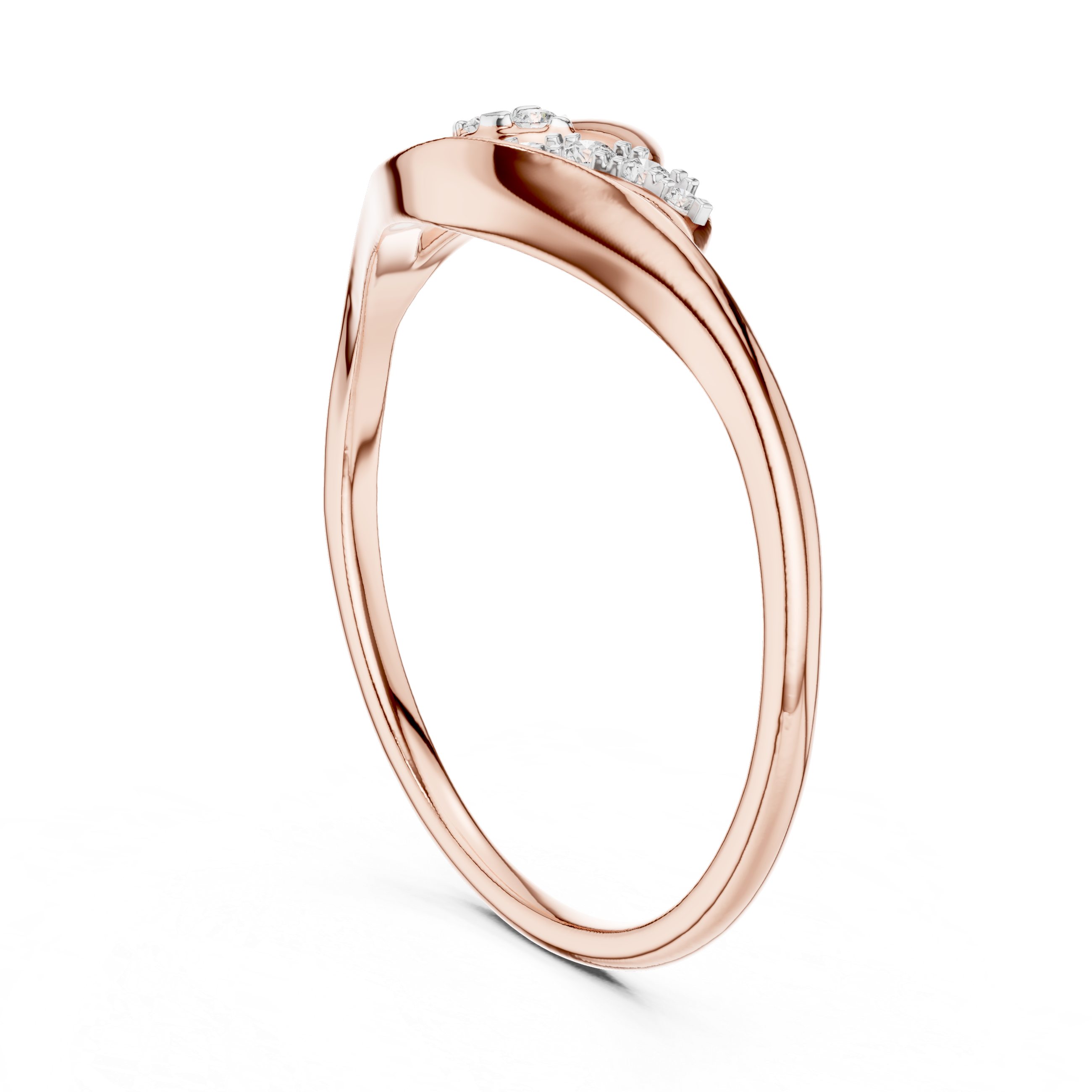 Twisted Wave Contour - Toi et Moi Inspired Curved Wave Ring