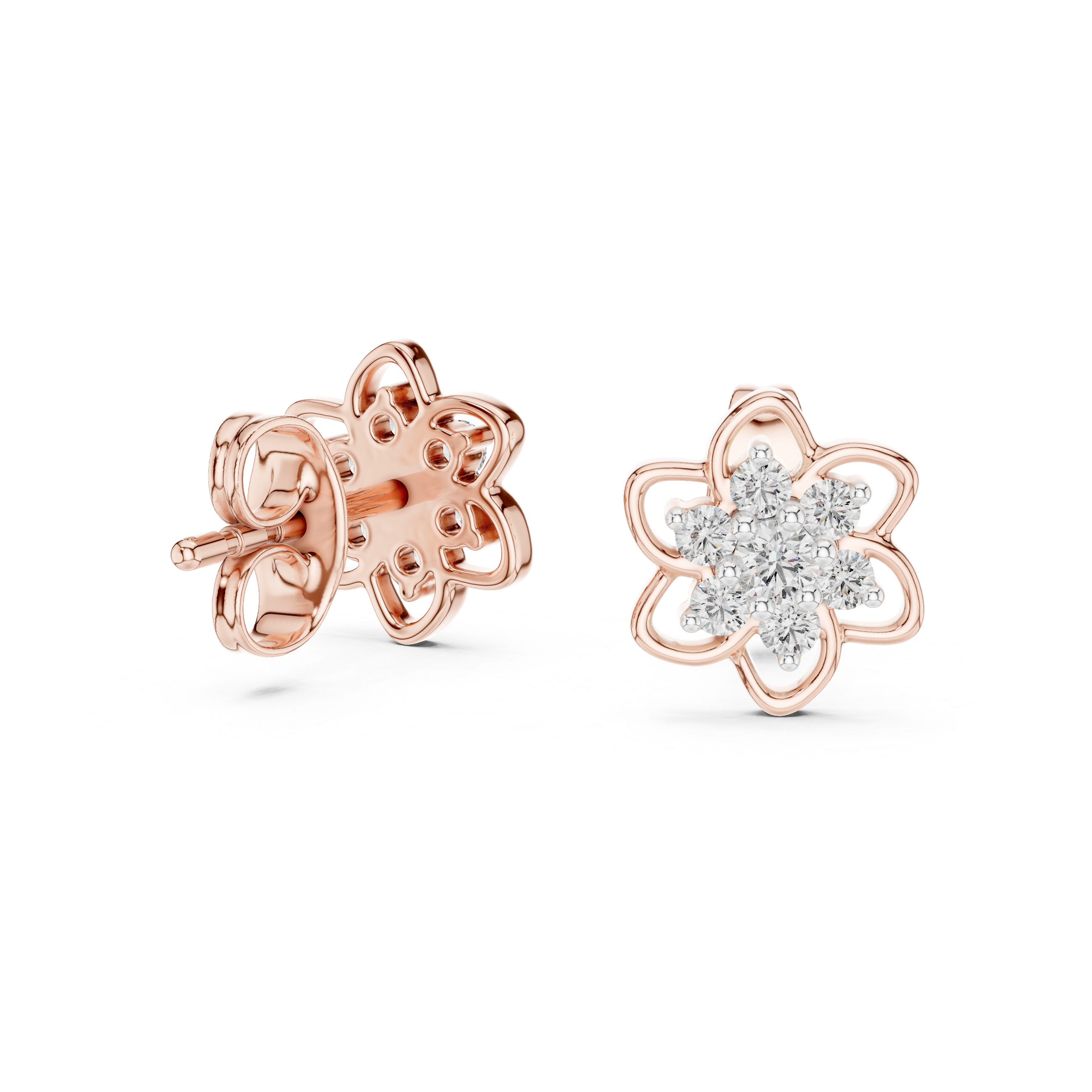 Blossoming Flower Stud Earrings