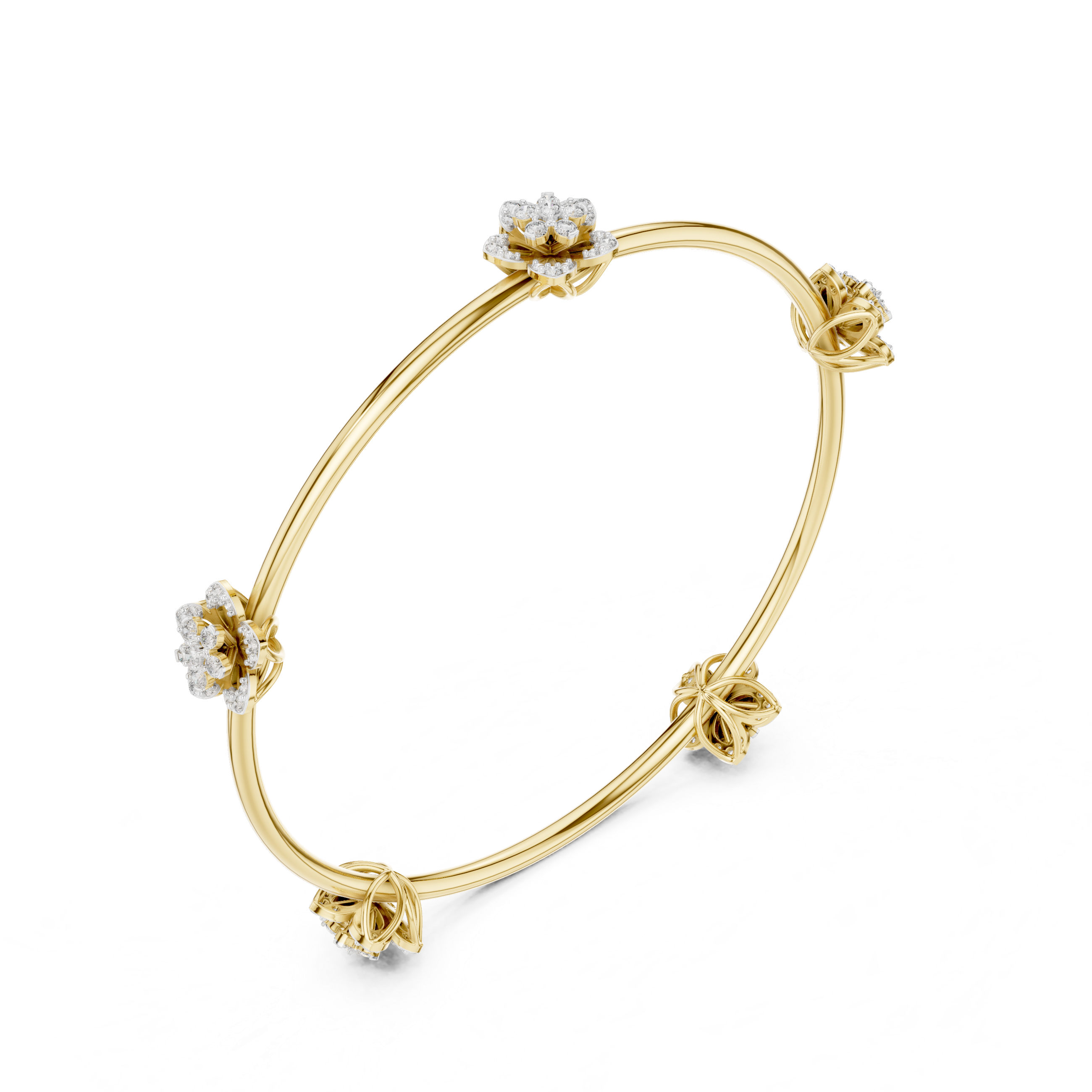 Blossoming Flora Bangle Bracelet