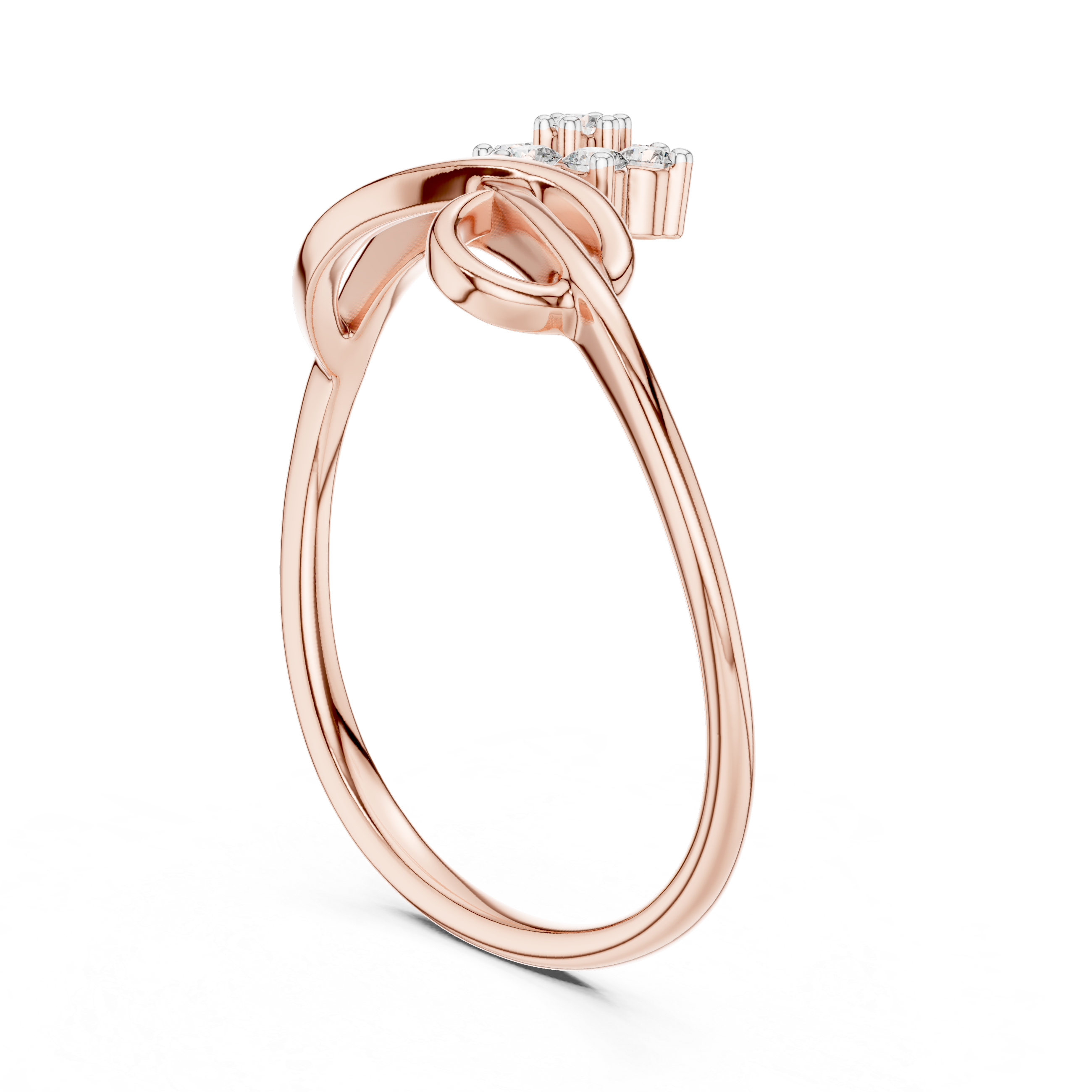 Flower Cluster Infinity Bypass Ring
