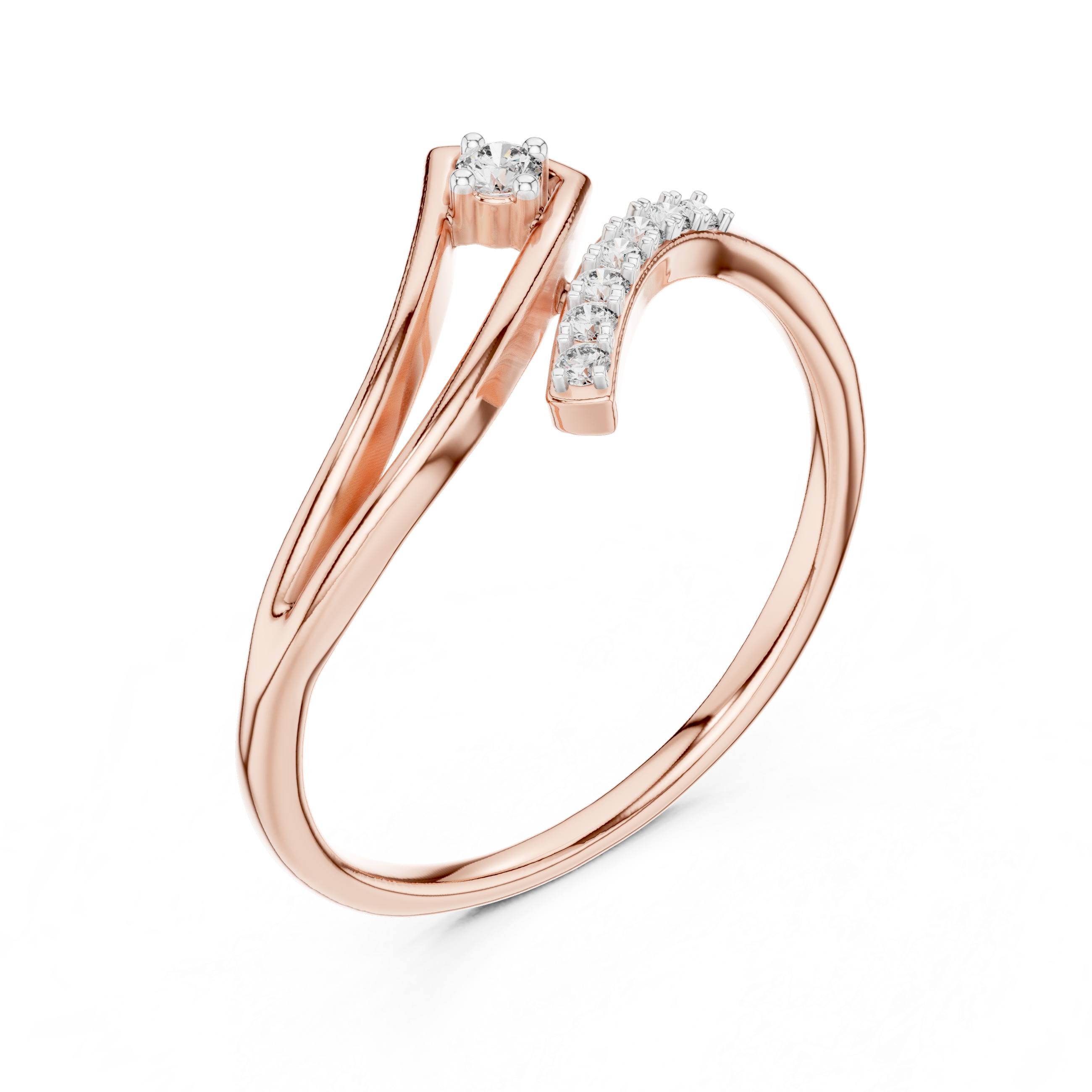 Crux Asymmetrical Bypass Diamond Ring