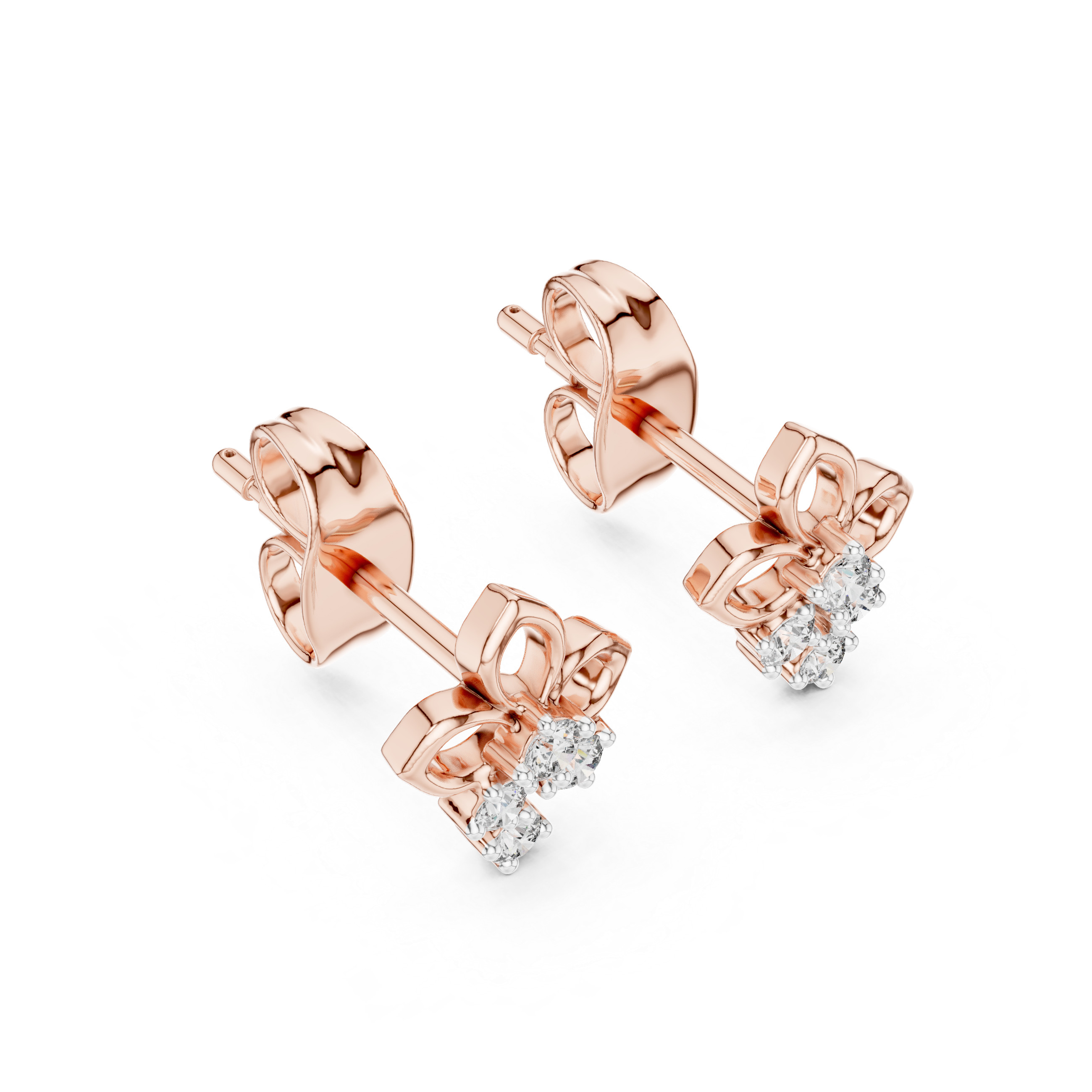 Fleur-de-Lis Cluster Stud Earrings