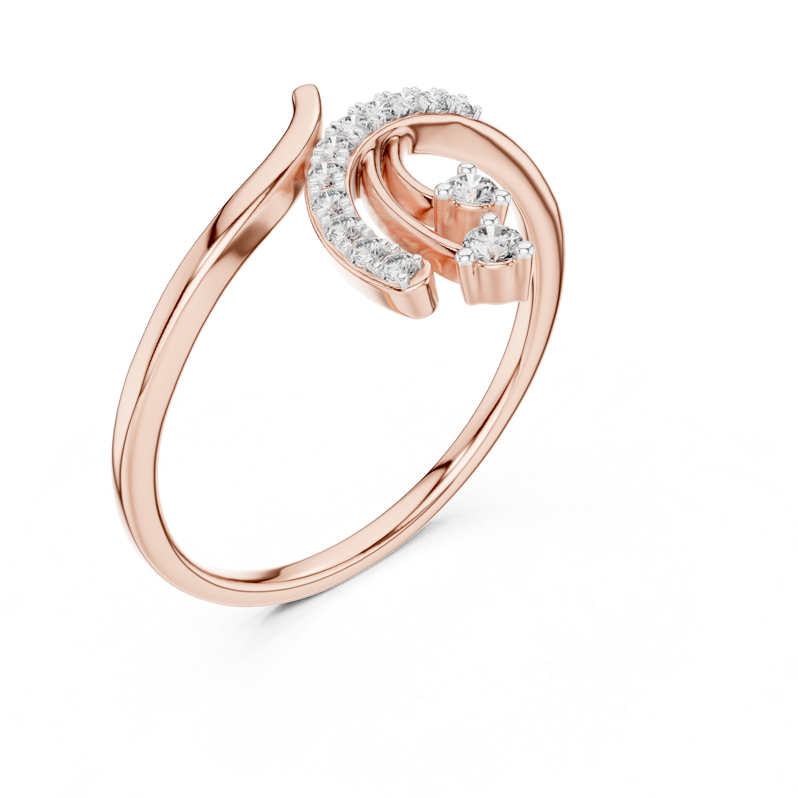 Abstract Bypass Wave Ring