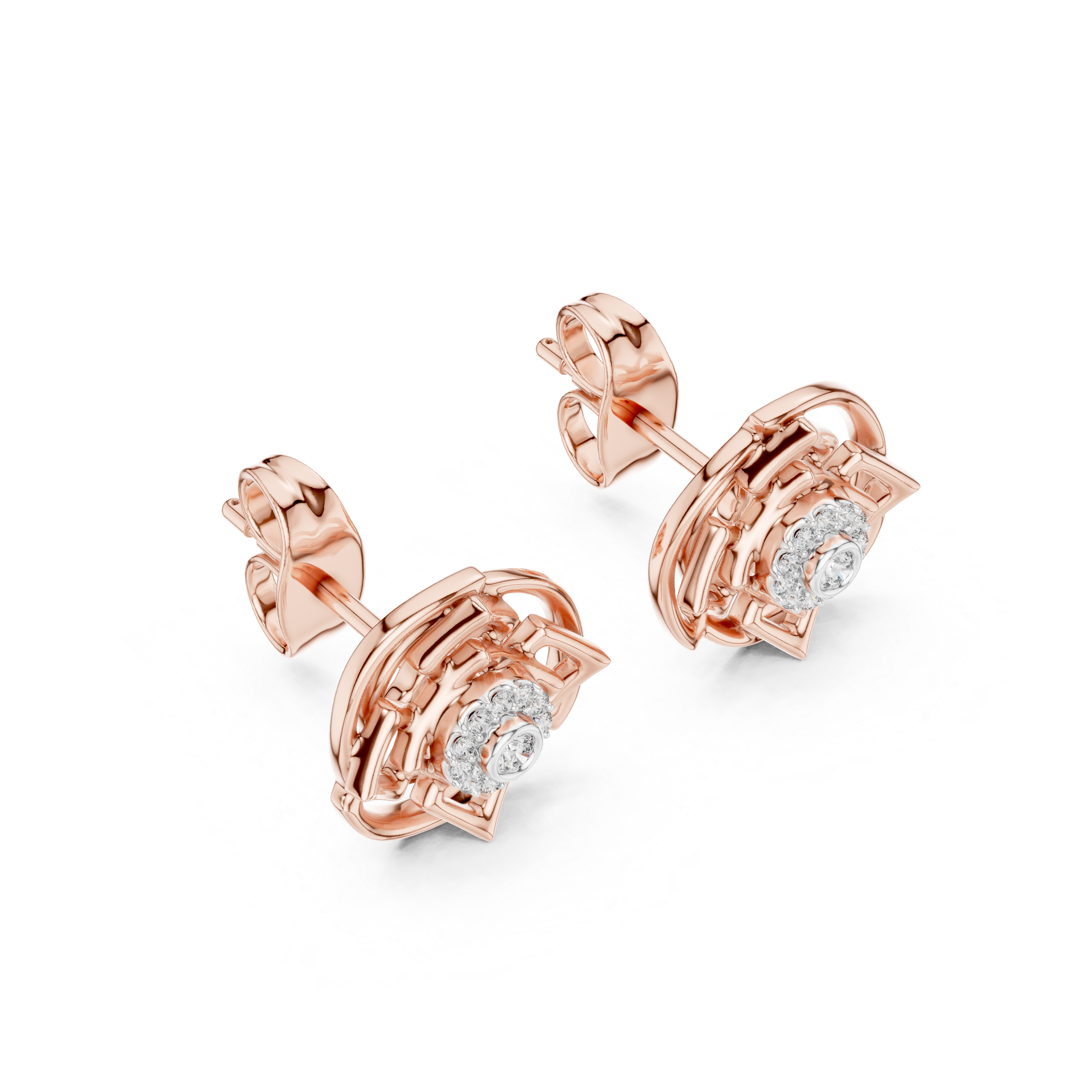 Sacred Lotus Mandala Stud Earrings