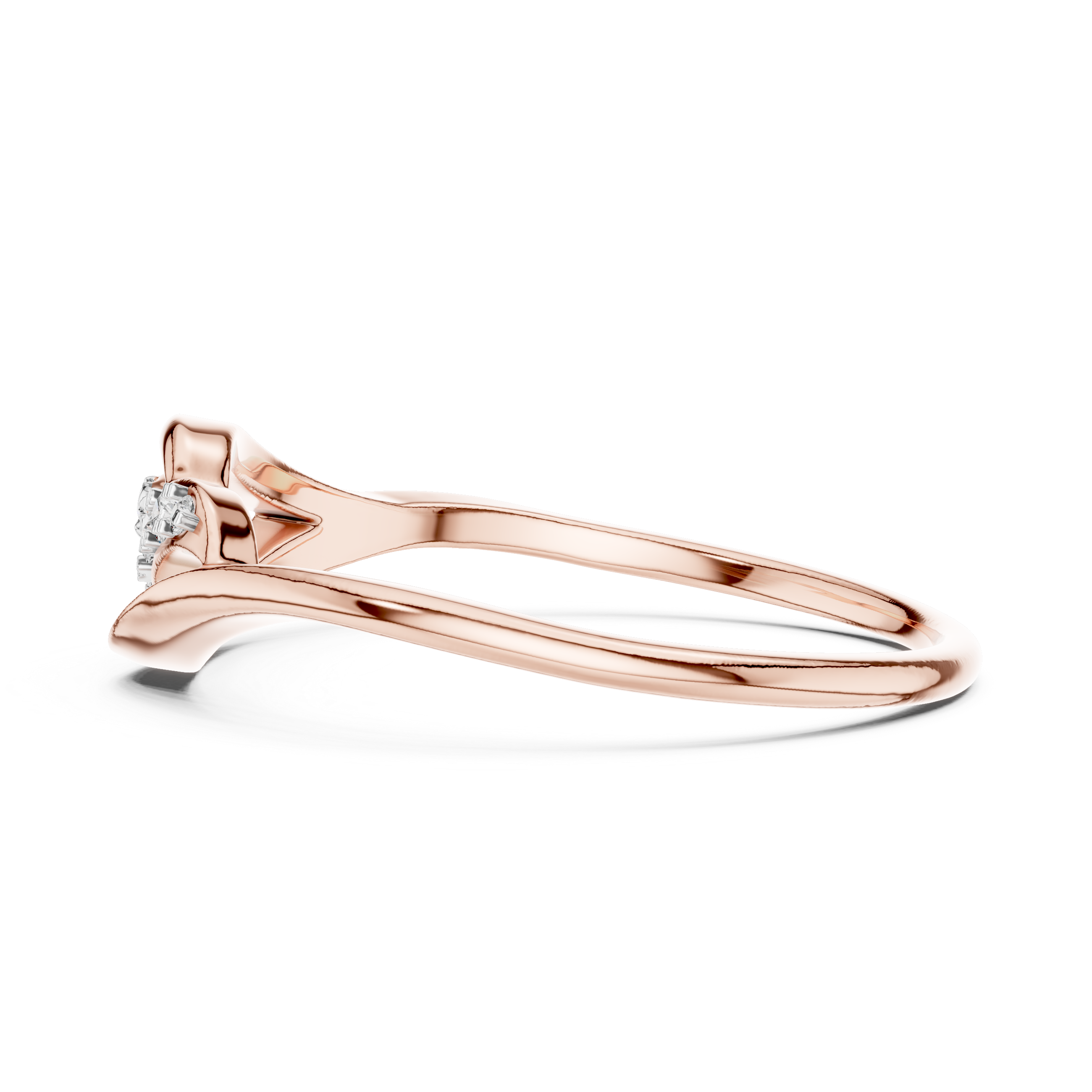 Twisted Wave Contour - Toi et Moi Inspired Curved Wave Ring